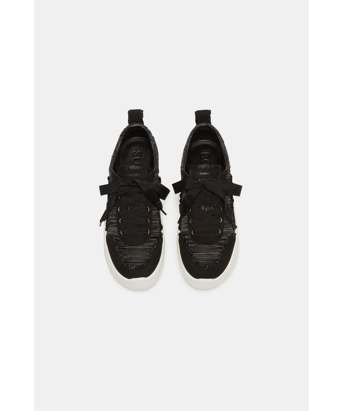슈콤마보니(SUECOMMA BONNIE) Shirring platform sneakers(black)_DG4DA26523BLK