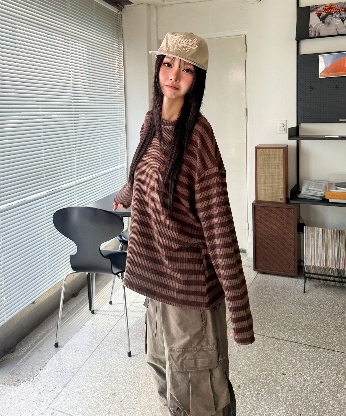 무아무아(MUAHMUAH) 레터링 무아 스냅백 [베이지]