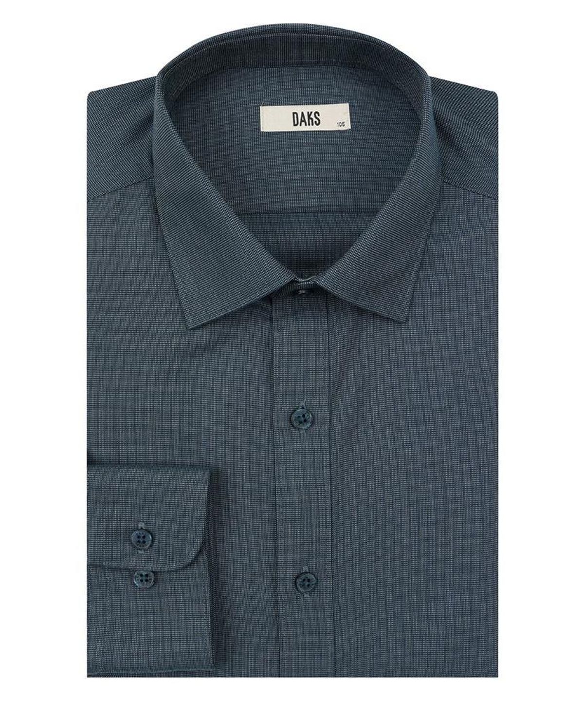 닥스셔츠(DAKS SHIRTS) 노케어 레이온혼방 솔리드 셔츠 레귤러핏 네이비_DMA3SHDL122N1