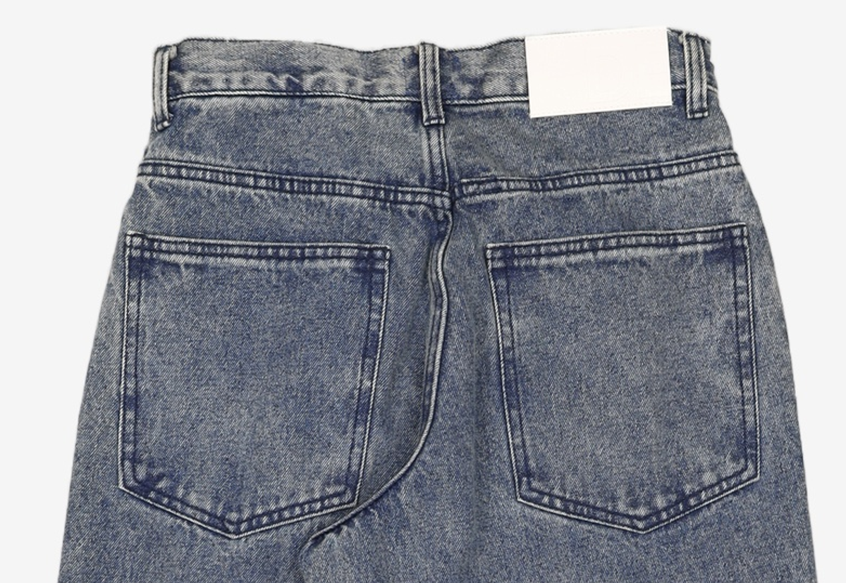데케트(DECET) Deep Pleats Wide Jeans DCPT030Blue 26