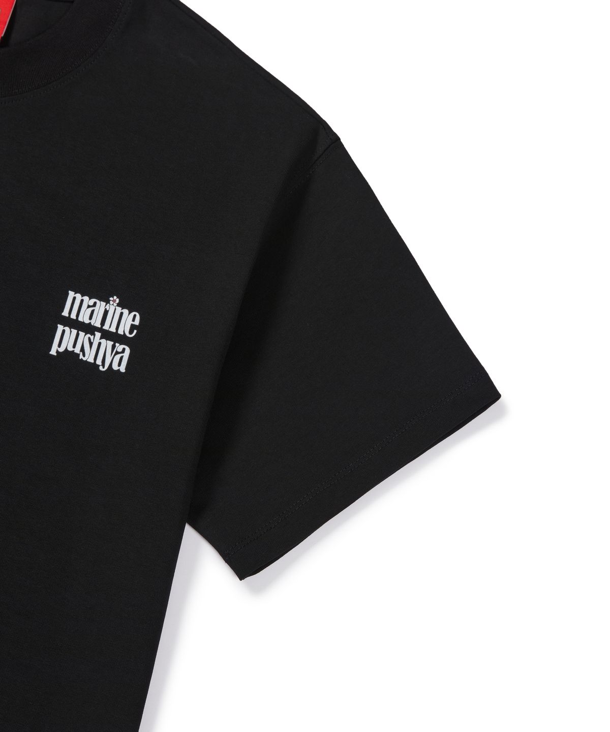 마린푸샤(MARINE PUSHYA) 3-Flower Signature Logo Tee / BK