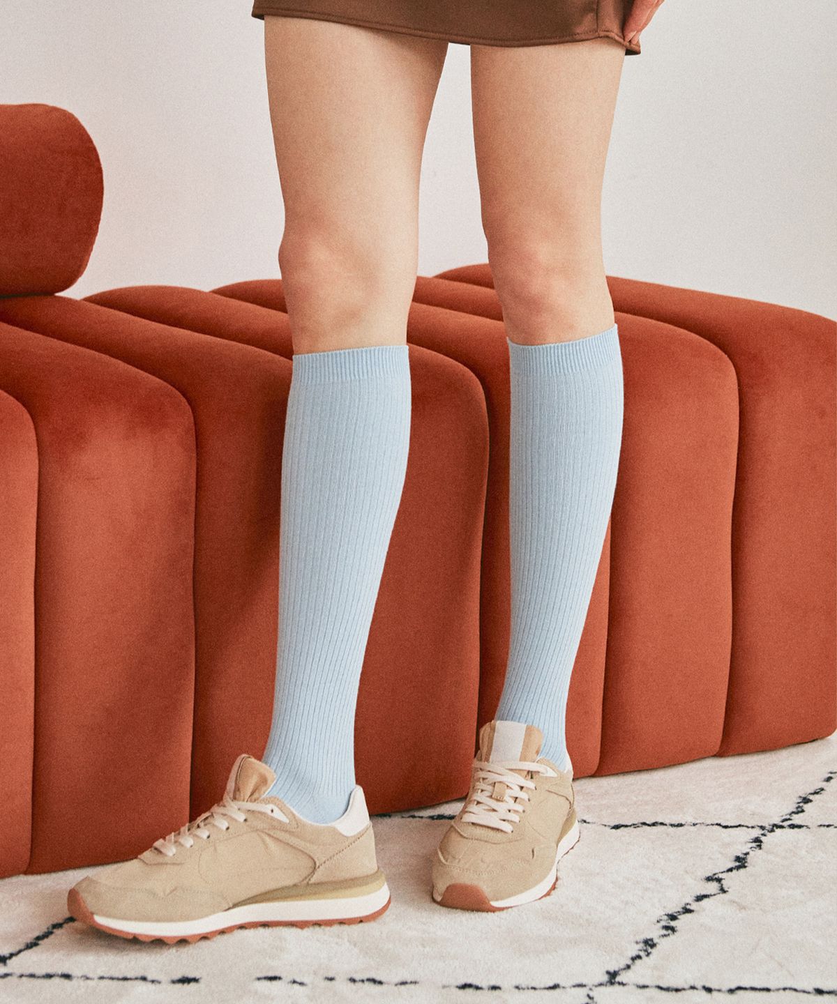 삭스타즈(SOCKSTAZ) STB024 스탠다드 코튼 립 니삭스 (6 Colors)