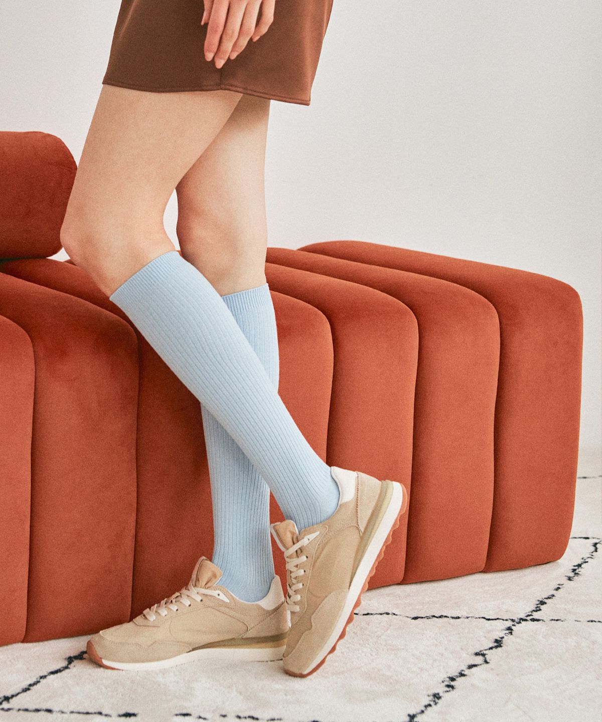 삭스타즈(SOCKSTAZ) STB024 스탠다드 코튼 립 니삭스 (6 Colors)