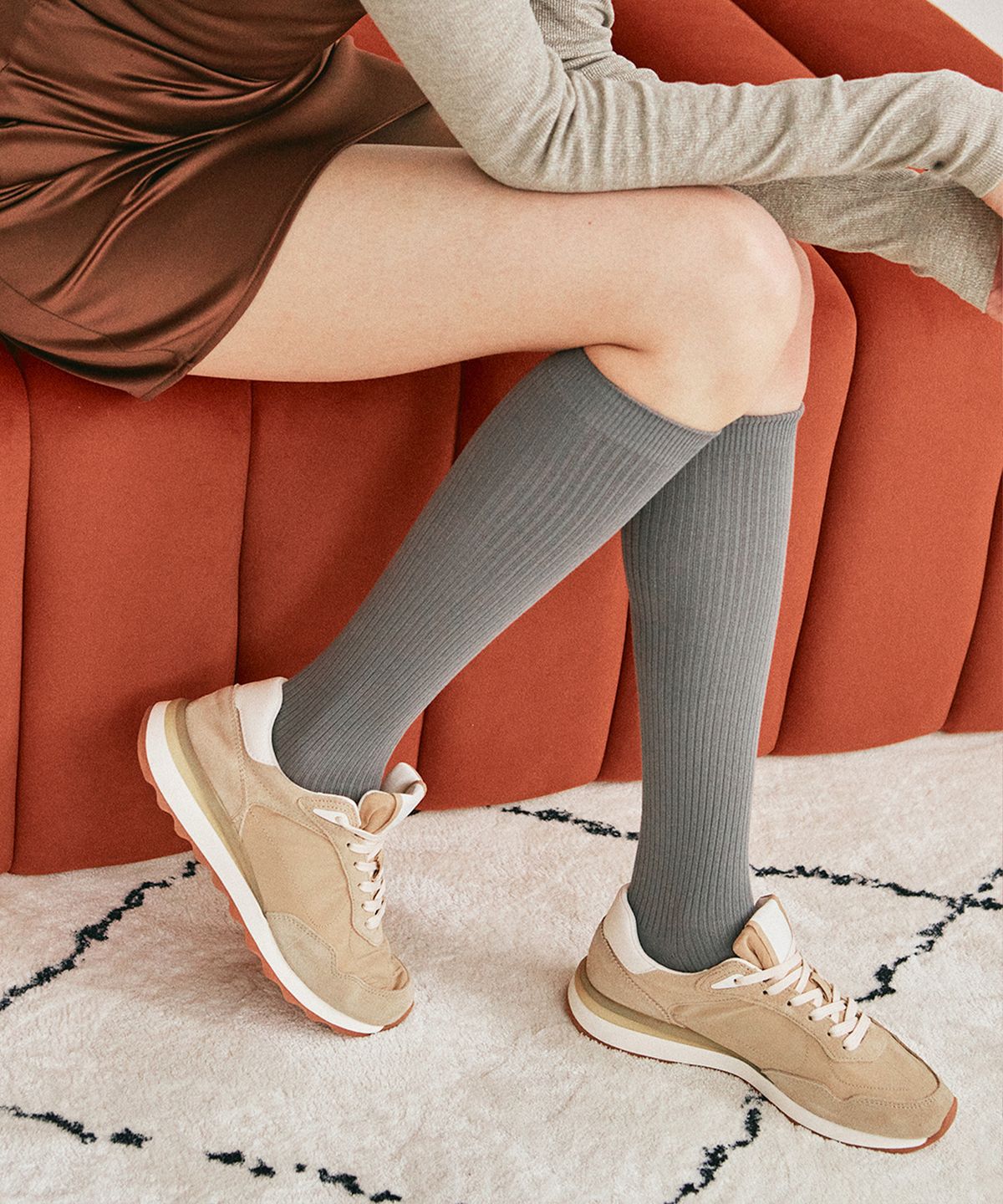 삭스타즈(SOCKSTAZ) STB024 스탠다드 코튼 립 니삭스 (6 Colors)