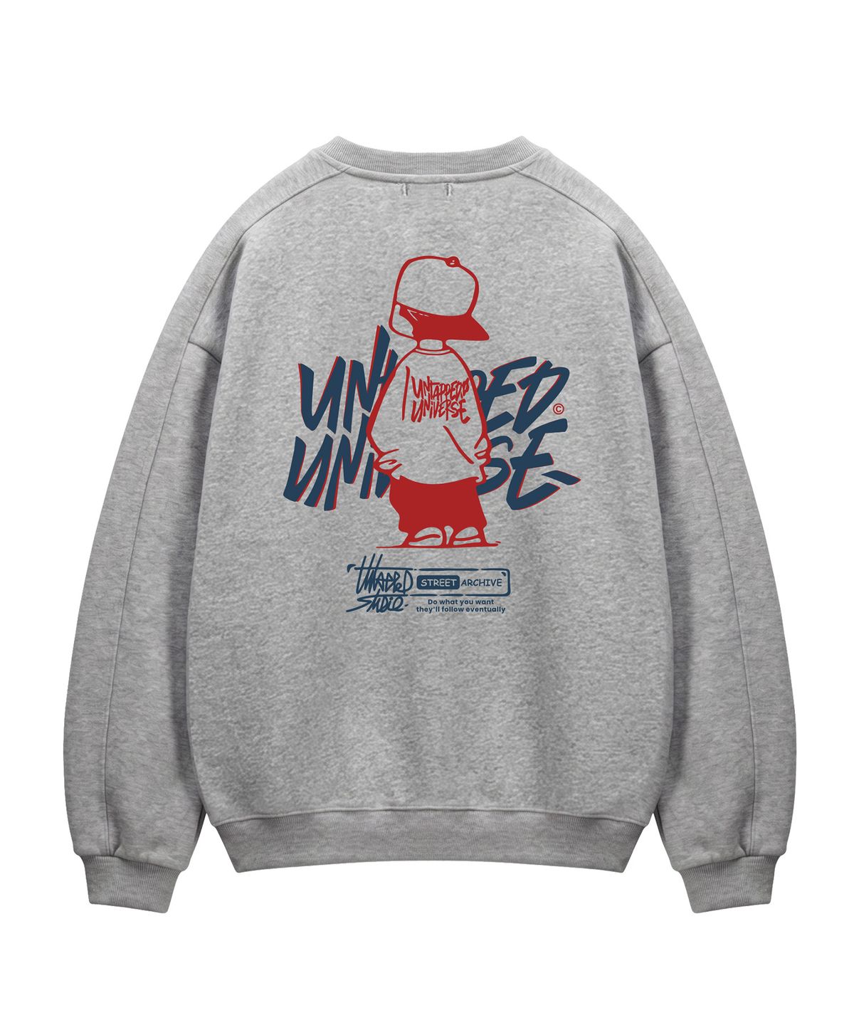 언탭트 스튜디오(UNTAPPED STUDIO) 340G Urban Youth 에센셜 사이드 절개 오버핏 맨투맨 스웨트 티셔츠 9Color