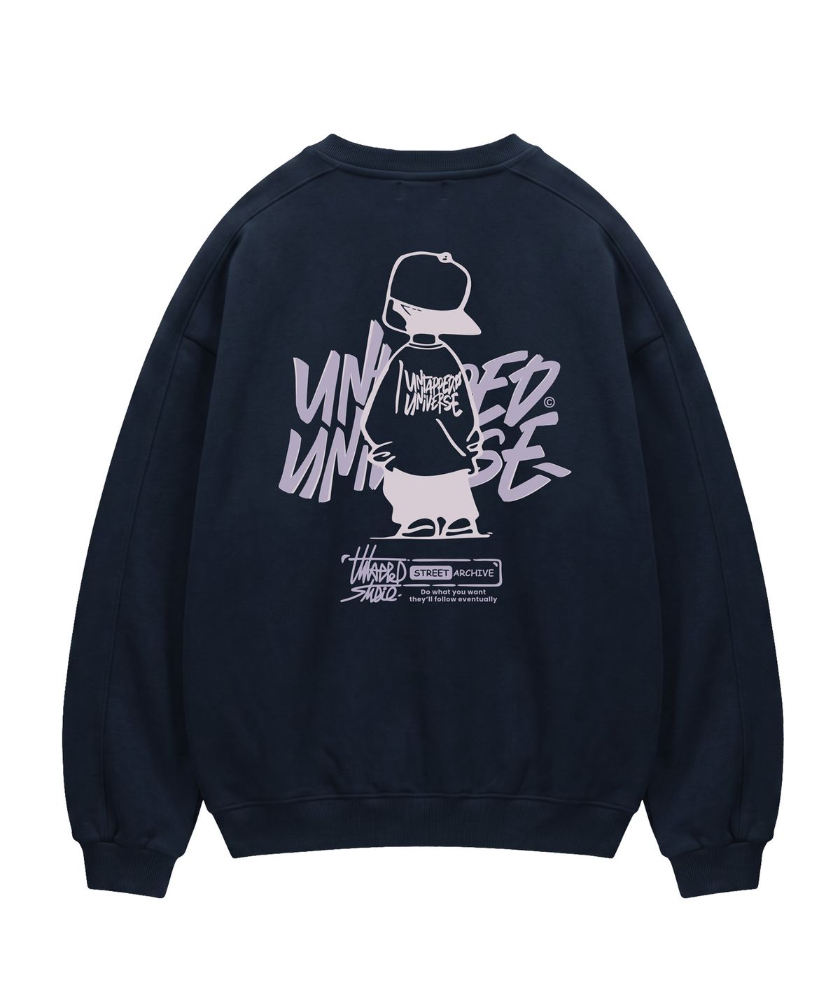 언탭트 스튜디오(UNTAPPED STUDIO) 340G Urban Youth 에센셜 사이드 절개 오버핏 맨투맨 스웨트 티셔츠 9Color