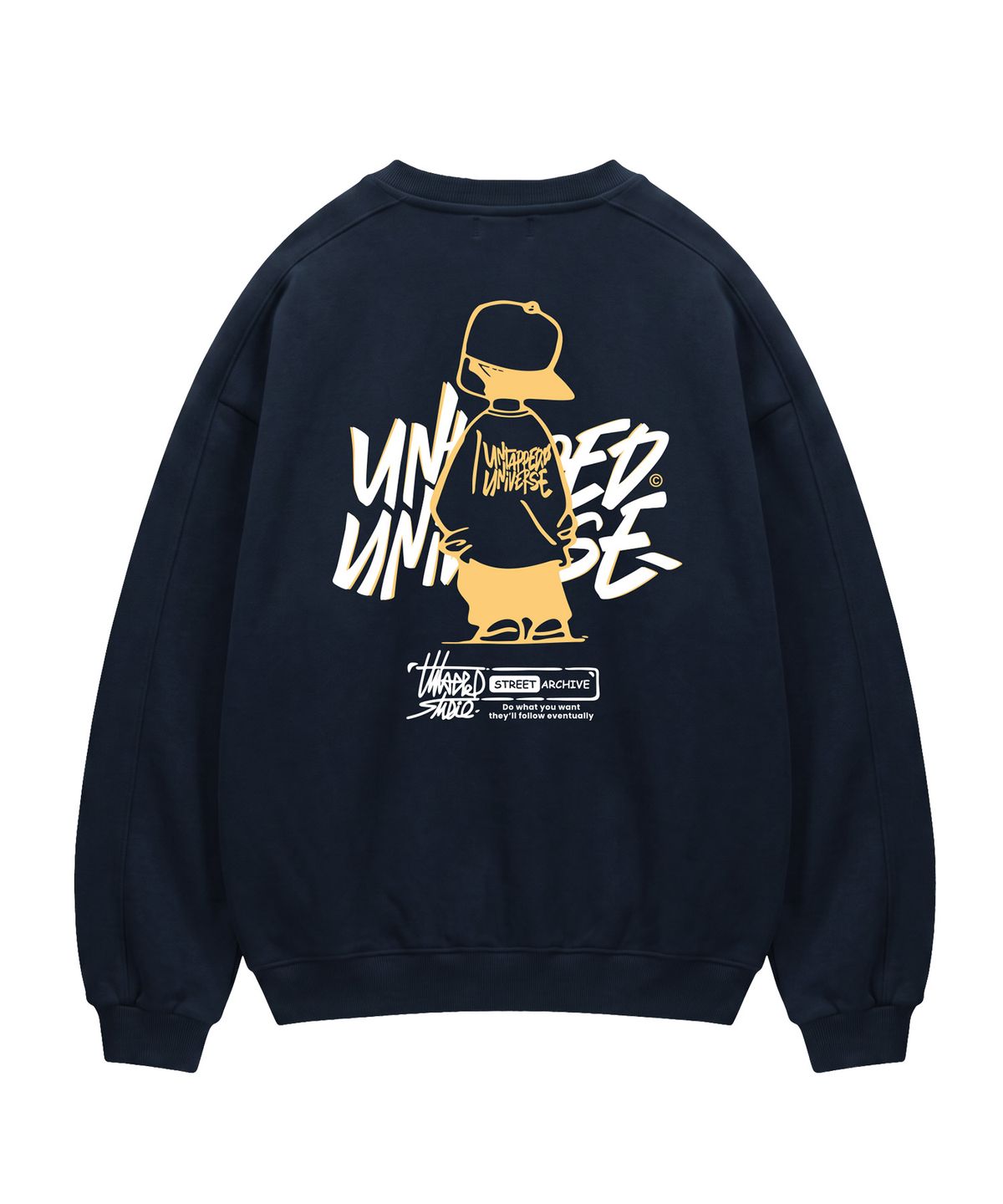 언탭트 스튜디오(UNTAPPED STUDIO) 340G Urban Youth 에센셜 사이드 절개 오버핏 맨투맨 스웨트 티셔츠 9Color