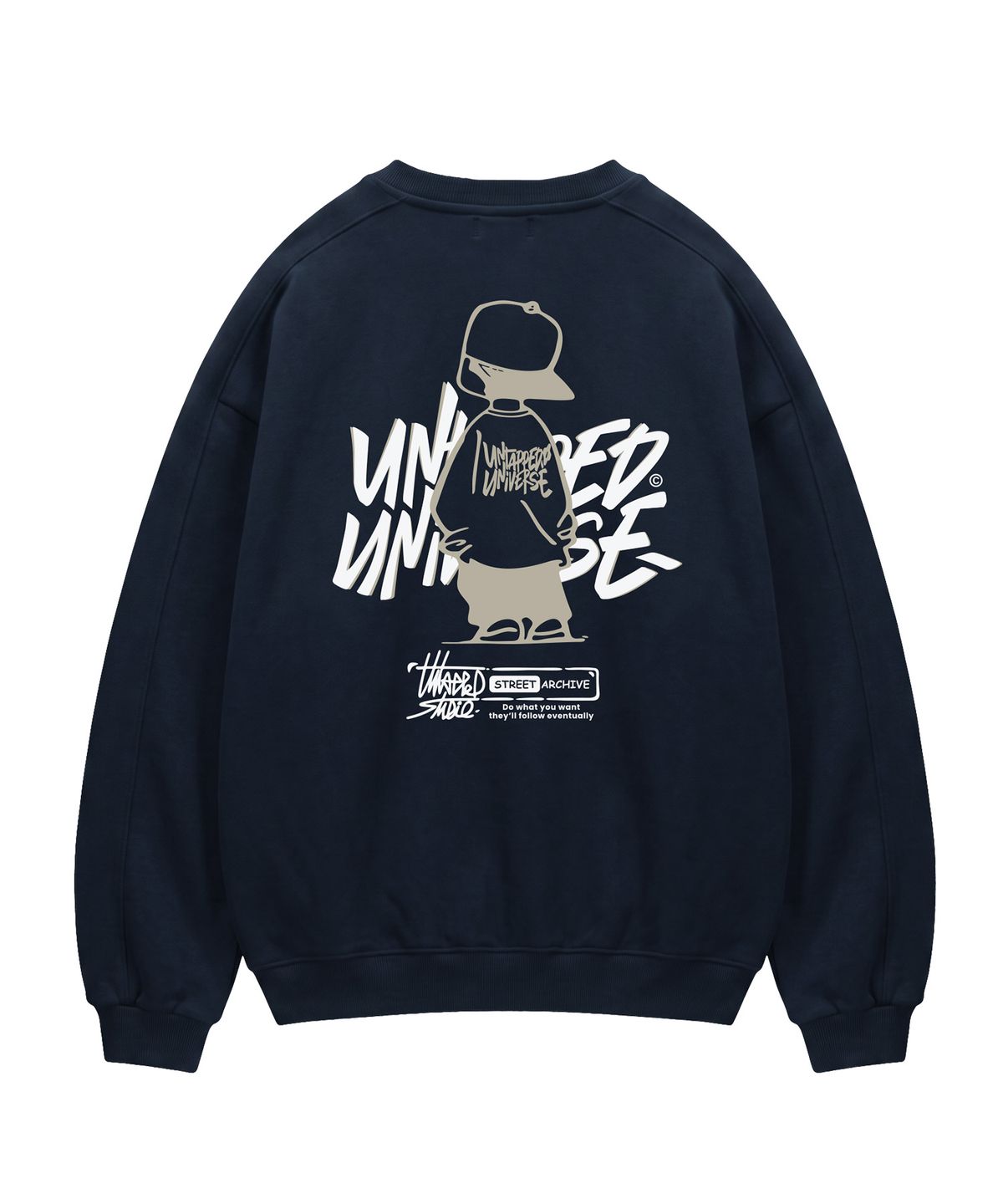 언탭트 스튜디오(UNTAPPED STUDIO) 340G Urban Youth 에센셜 사이드 절개 오버핏 맨투맨 스웨트 티셔츠 9Color