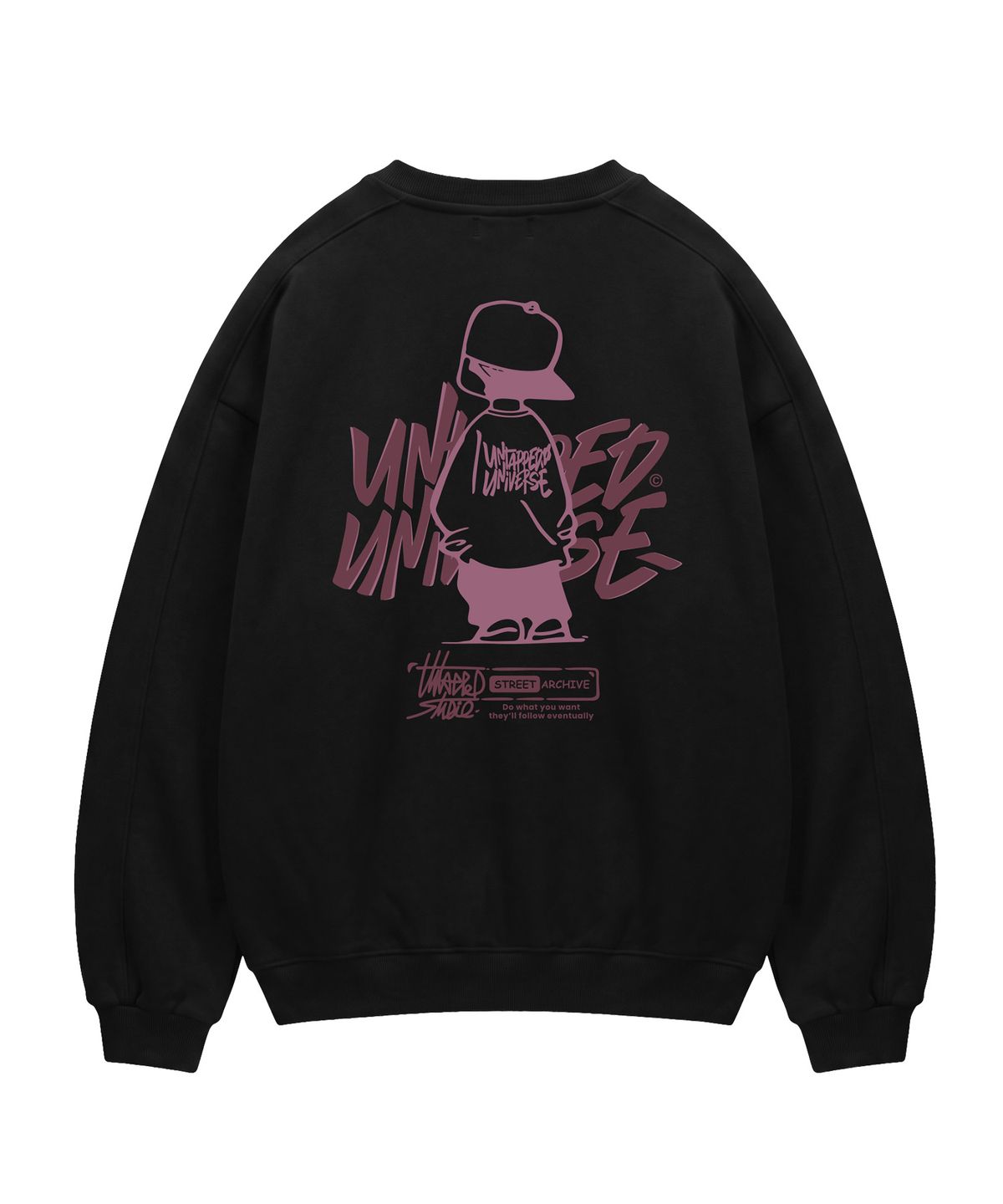 언탭트 스튜디오(UNTAPPED STUDIO) 340G Urban Youth 에센셜 사이드 절개 오버핏 맨투맨 스웨트 티셔츠 9Color