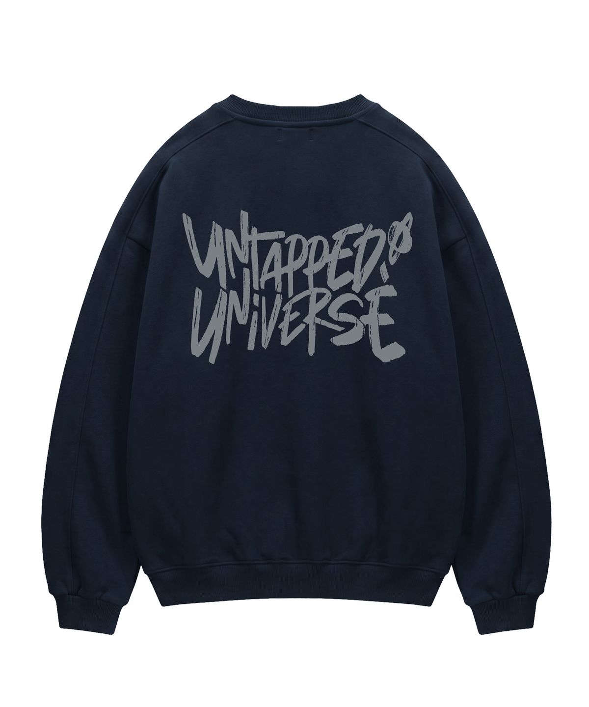 언탭트 스튜디오(UNTAPPED STUDIO) 340G 유니버스 레터링 에센셜 사이드 절개 오버핏 맨투맨 스웨트 티셔츠 6Color