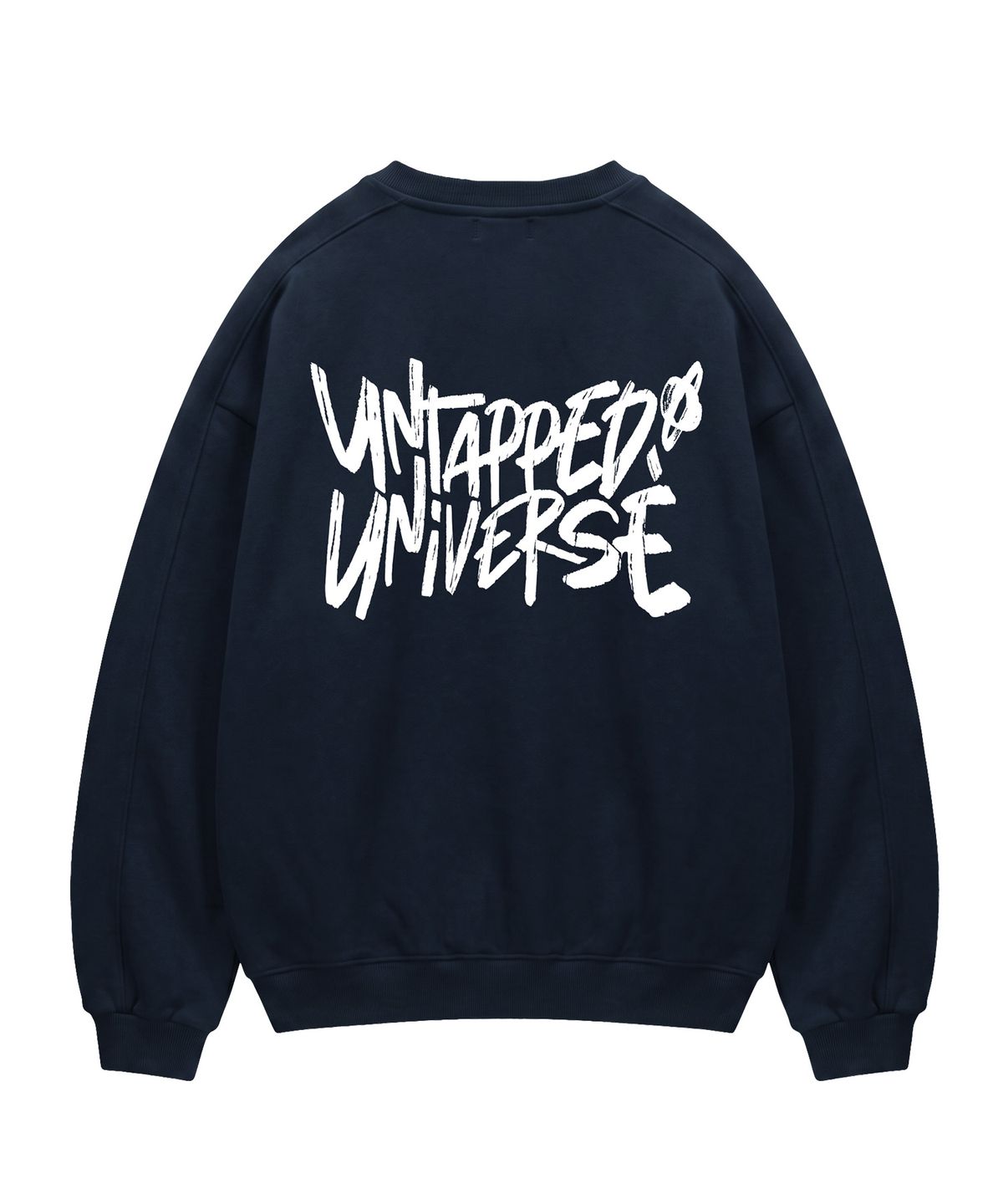 언탭트 스튜디오(UNTAPPED STUDIO) 340G 유니버스 레터링 에센셜 사이드 절개 오버핏 맨투맨 스웨트 티셔츠 6Color
