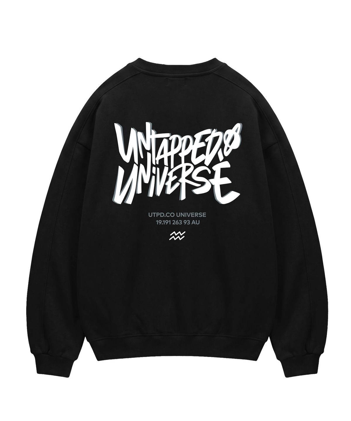 언탭트 스튜디오(UNTAPPED STUDIO) 340G 유니버스 오버랩 에센셜 사이드 절개 오버핏 맨투맨 스웨트 티셔츠 3Color
