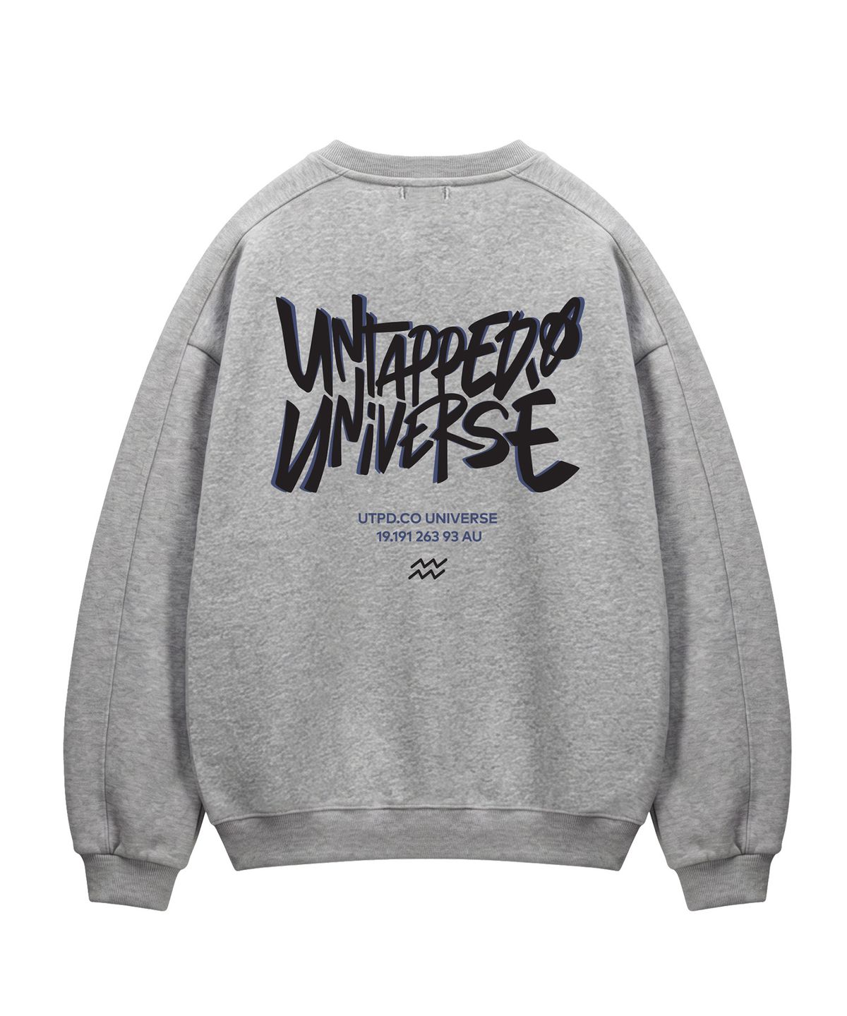 언탭트 스튜디오(UNTAPPED STUDIO) 340G 유니버스 오버랩 에센셜 사이드 절개 오버핏 맨투맨 스웨트 티셔츠 3Color