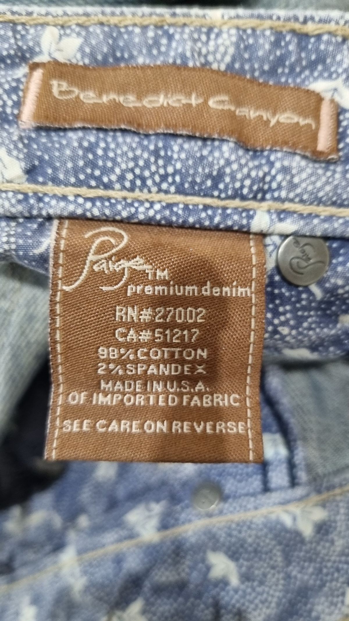페이지데님(PAIGE DENIM) 청/데님 팬츠 25