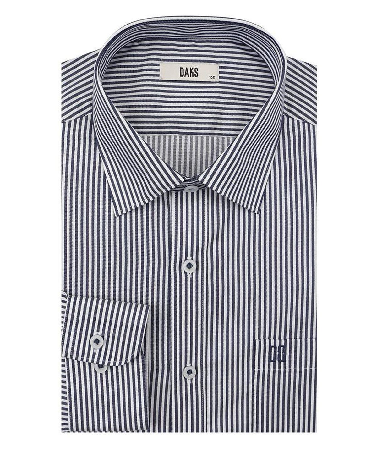 닥스셔츠(DAKS SHIRTS) 이지케어 면혼방 스트라이프 셔츠 레귤러핏 네이비_DMA3SHDL120N1