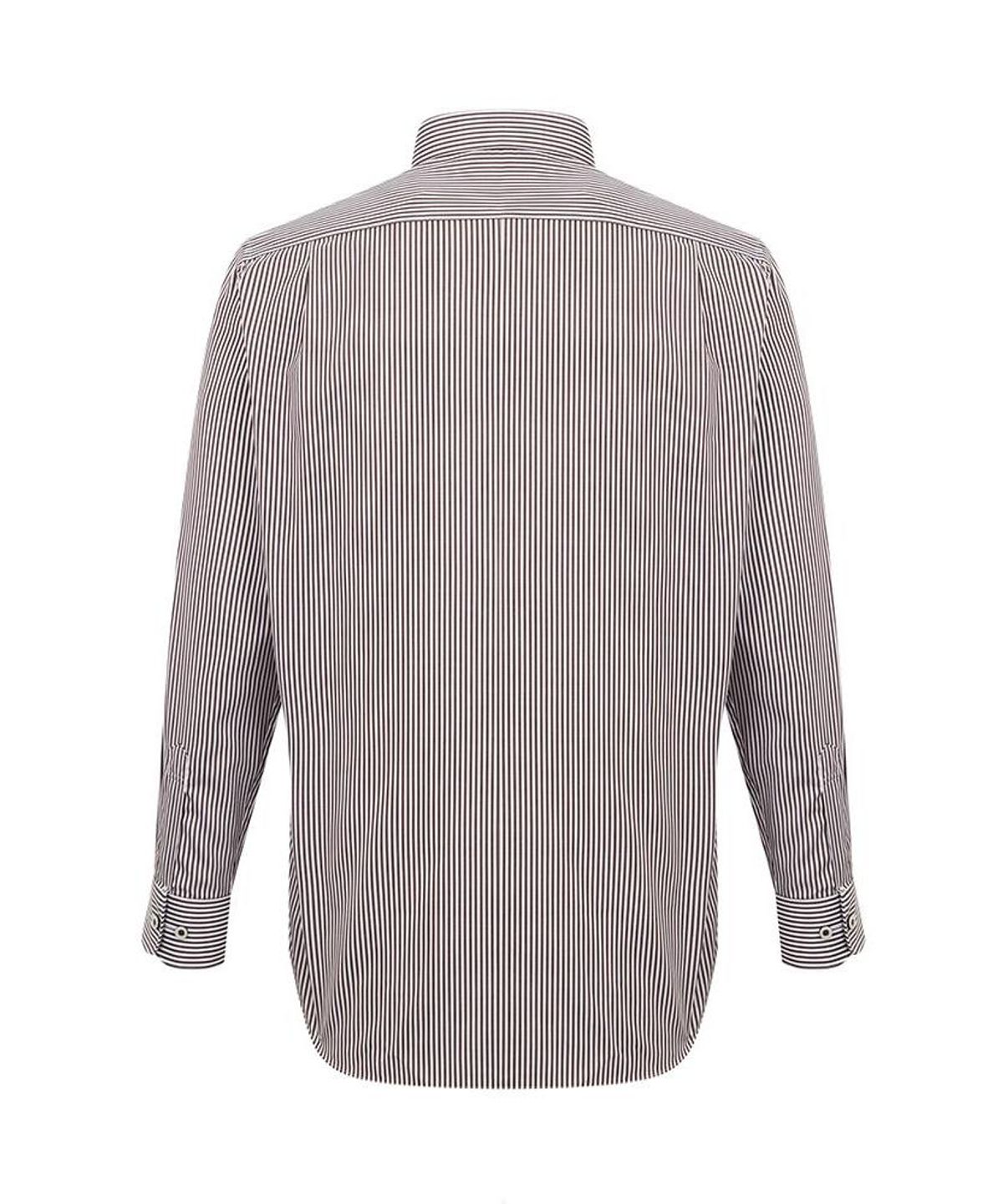닥스셔츠(DAKS SHIRTS) 이지케어 면혼방 스트라이프 셔츠 레귤러핏 브라운_DMA3SHDL120W1