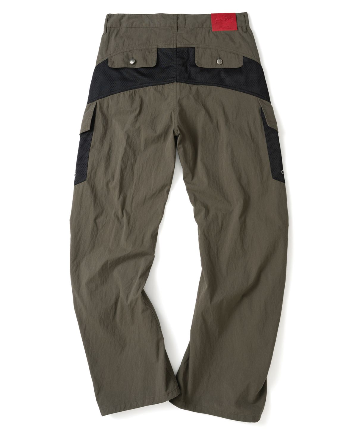 낫포너드(NOT4NERD) Mesh Panel Stairs Cargo Pants - Khaki