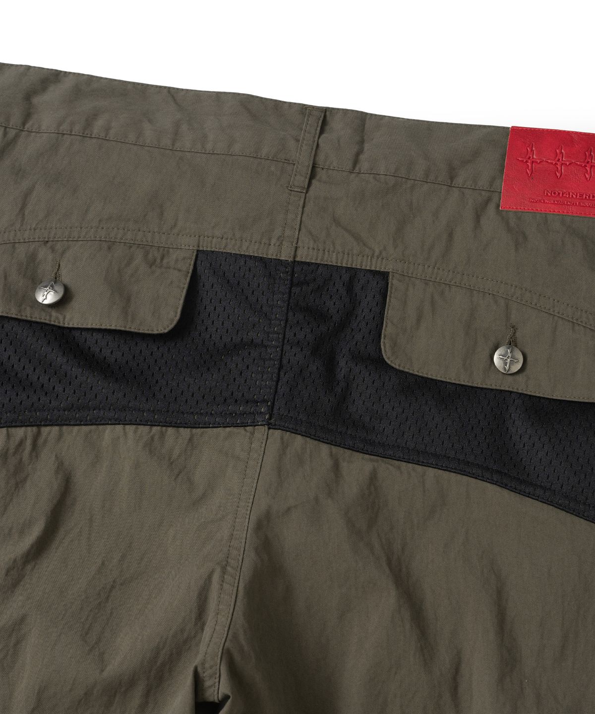 낫포너드(NOT4NERD) Mesh Panel Stairs Cargo Pants - Khaki