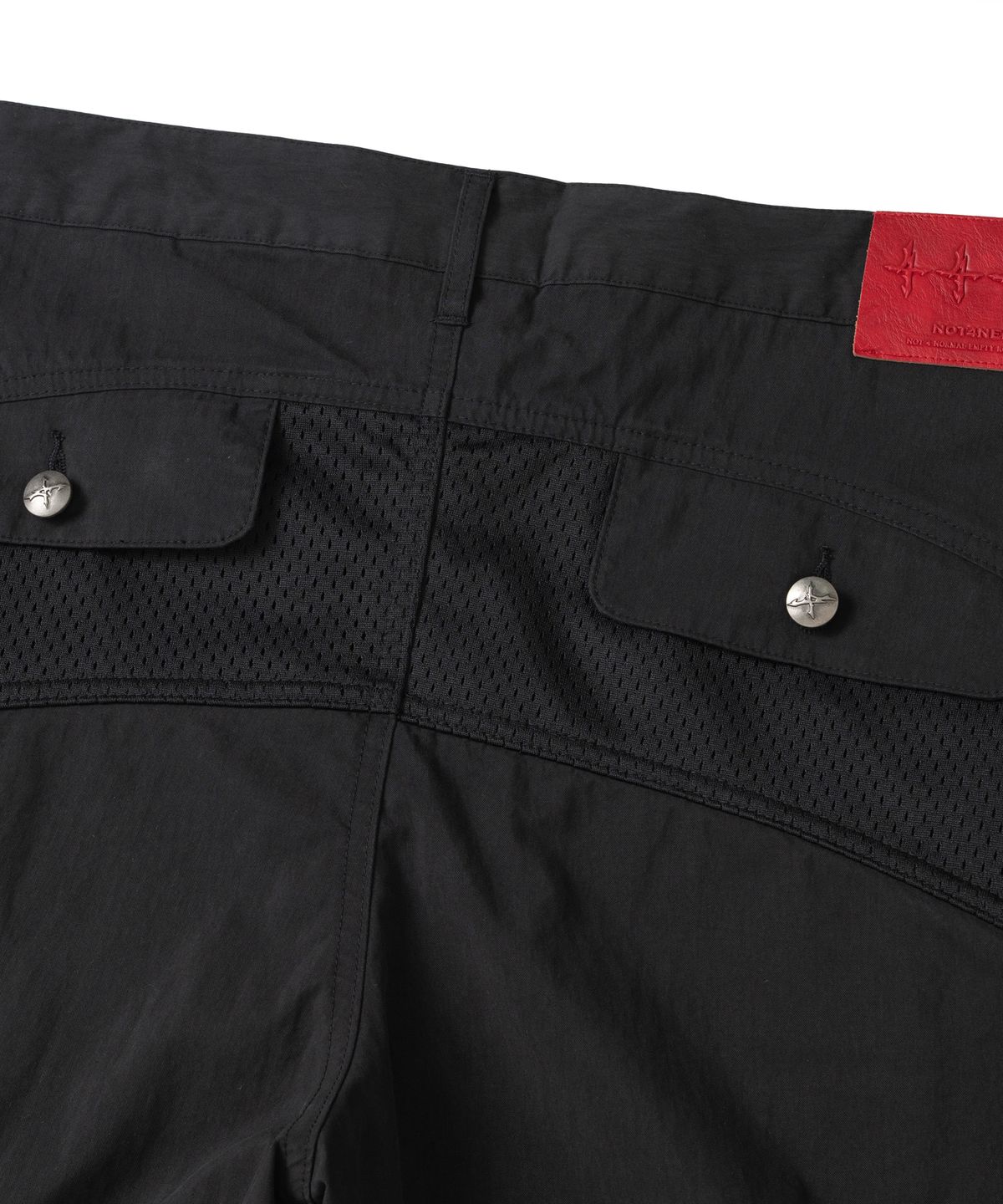 낫포너드(NOT4NERD) Mesh Panel Stairs Cargo Pants - Black