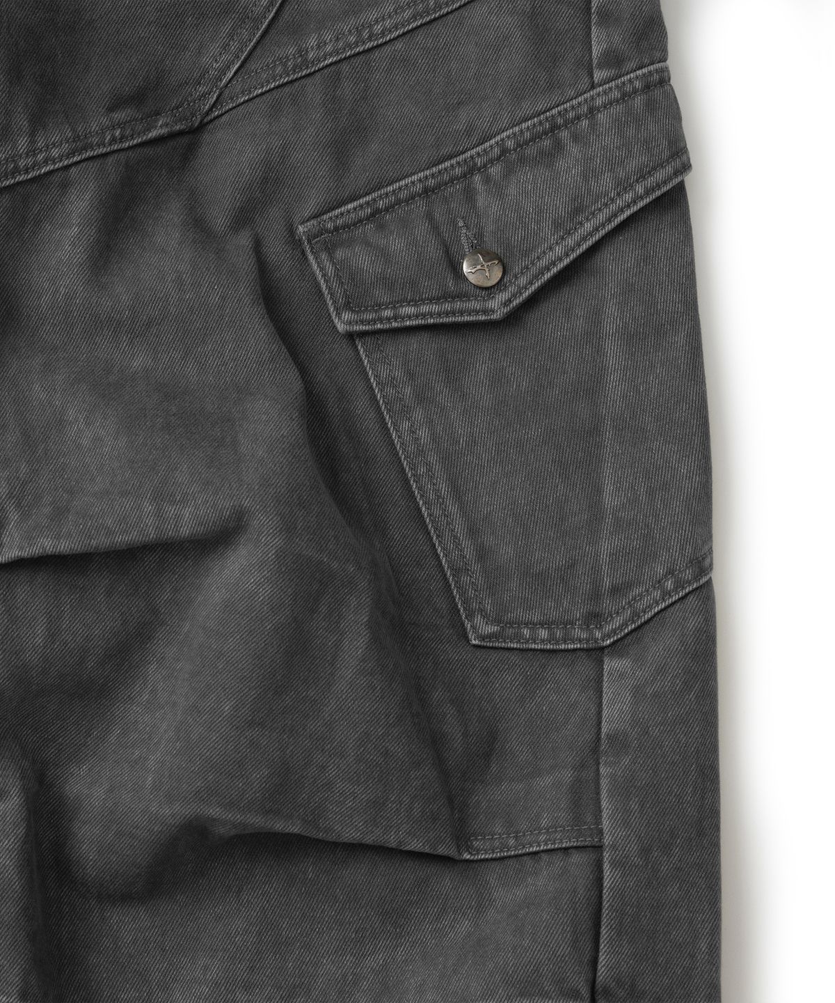 낫포너드(NOT4NERD) Panel Dart Washed Twill Cargo Pants - Charcoal