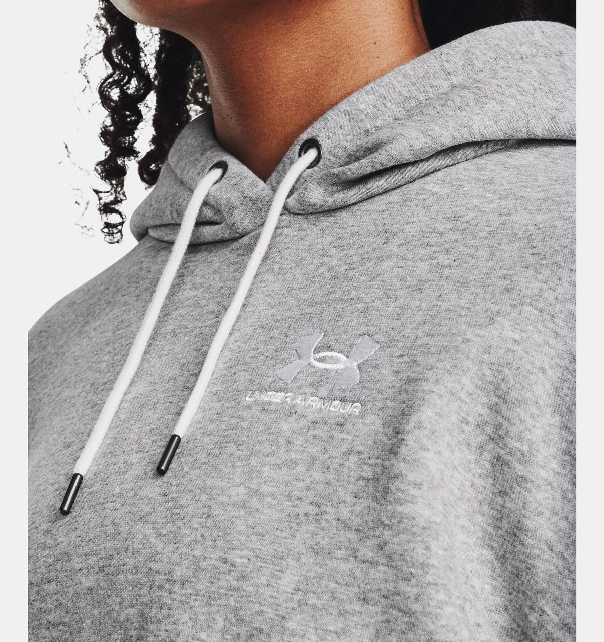 언더아머(UNDERARMOUR) 여성 UA 에센셜 플리스 오버사이즈 후디1379495-012