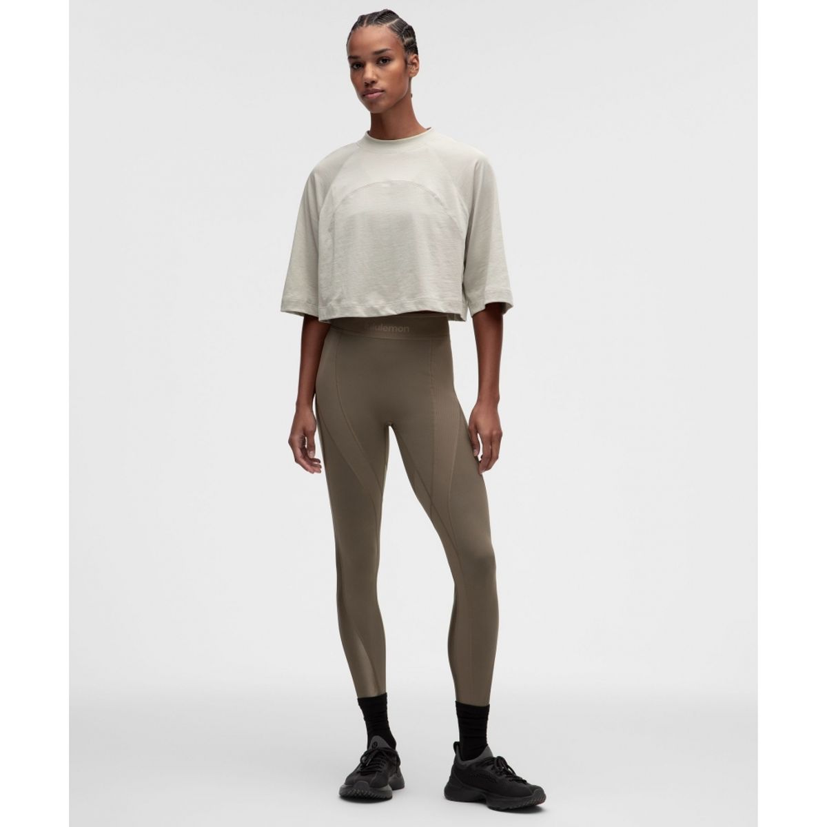 룰루레몬(LULULEMON) 코튼 블렌드 트레이닝 릴랙스 핏 티셔츠  GREH