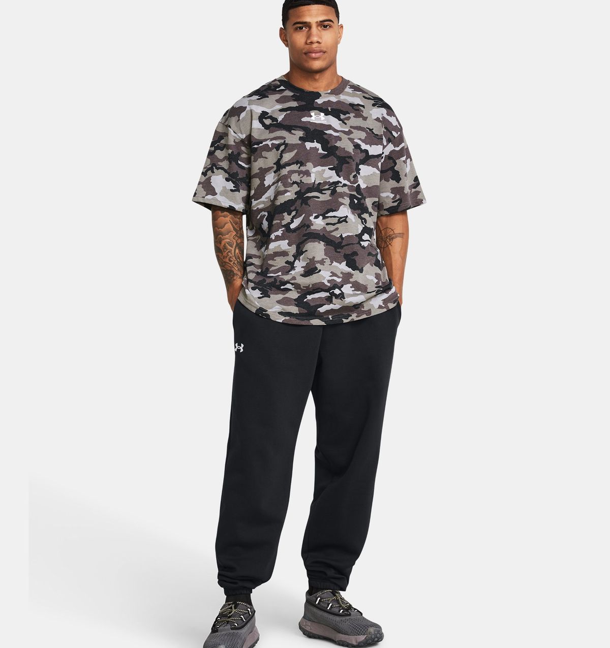 언더아머(UNDERARMOUR) 남성 UA 라이벌 플리스 퍼들 팬츠1383097-001