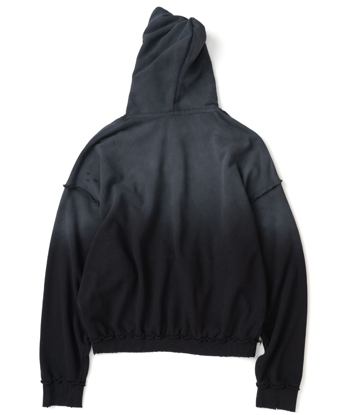 낫포너드(NOT4NERD) 4444 Raw Edge Washed Pullover Hood - Black