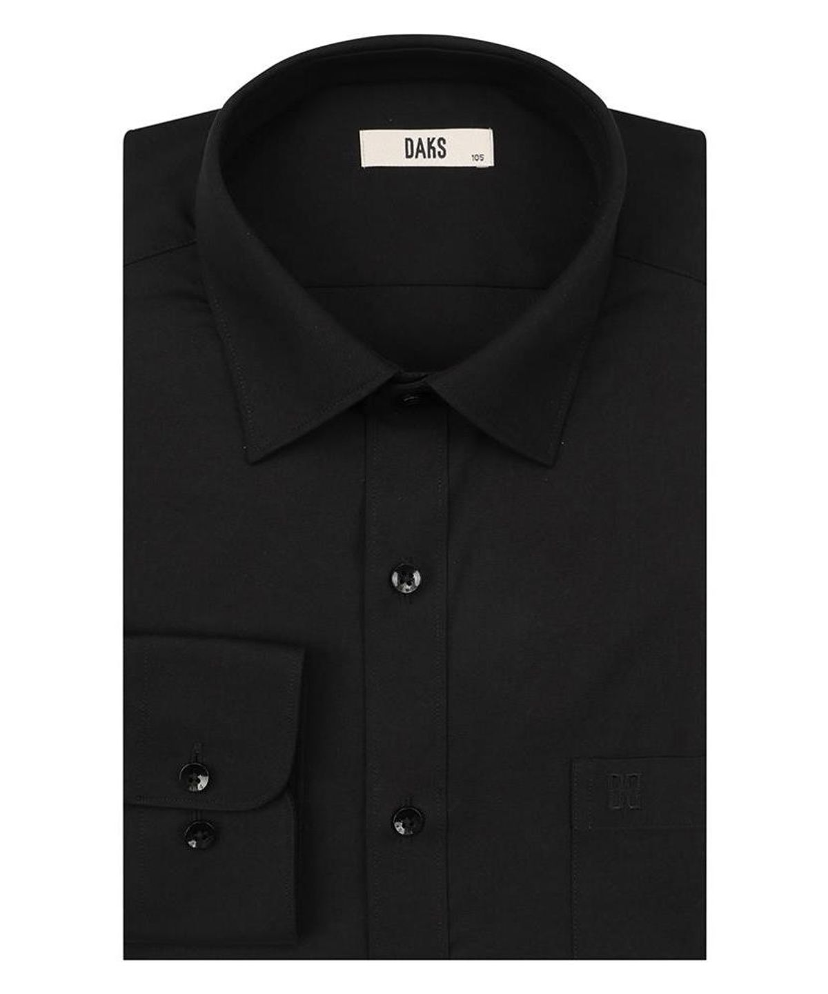닥스셔츠(DAKS SHIRTS) 노케어 레이온혼방 솔리드 셔츠 레귤러핏 블랙_DMA3SHDL102K1