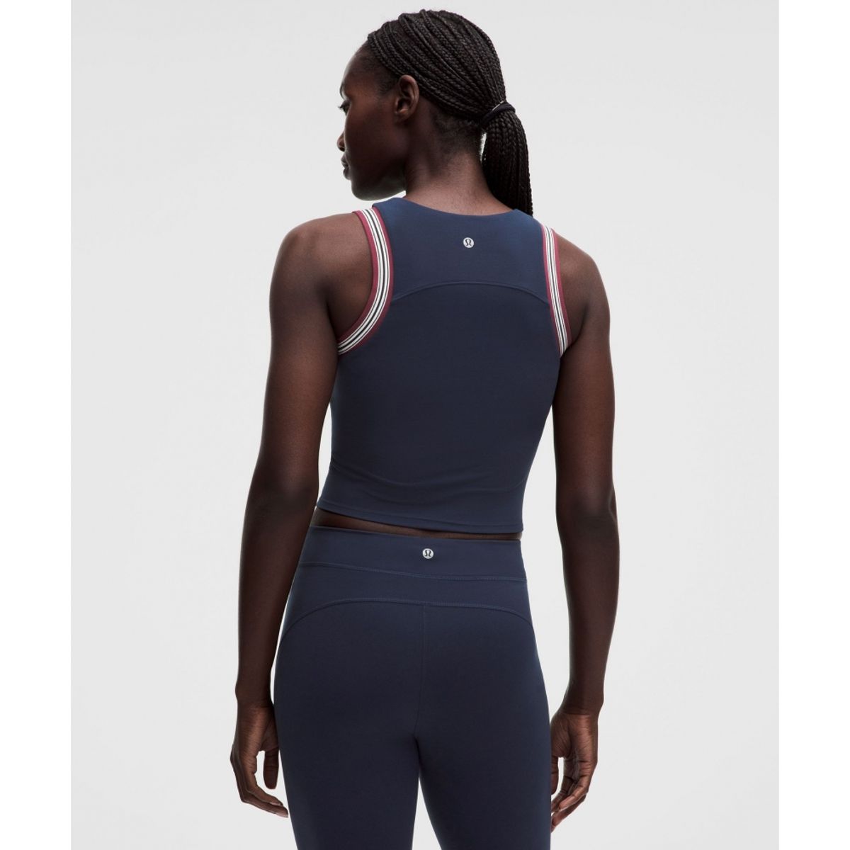 룰루레몬(LULULEMON) 그루브 하이넥 탱크탑 *스트라이프 트림  TRNV BBAY
