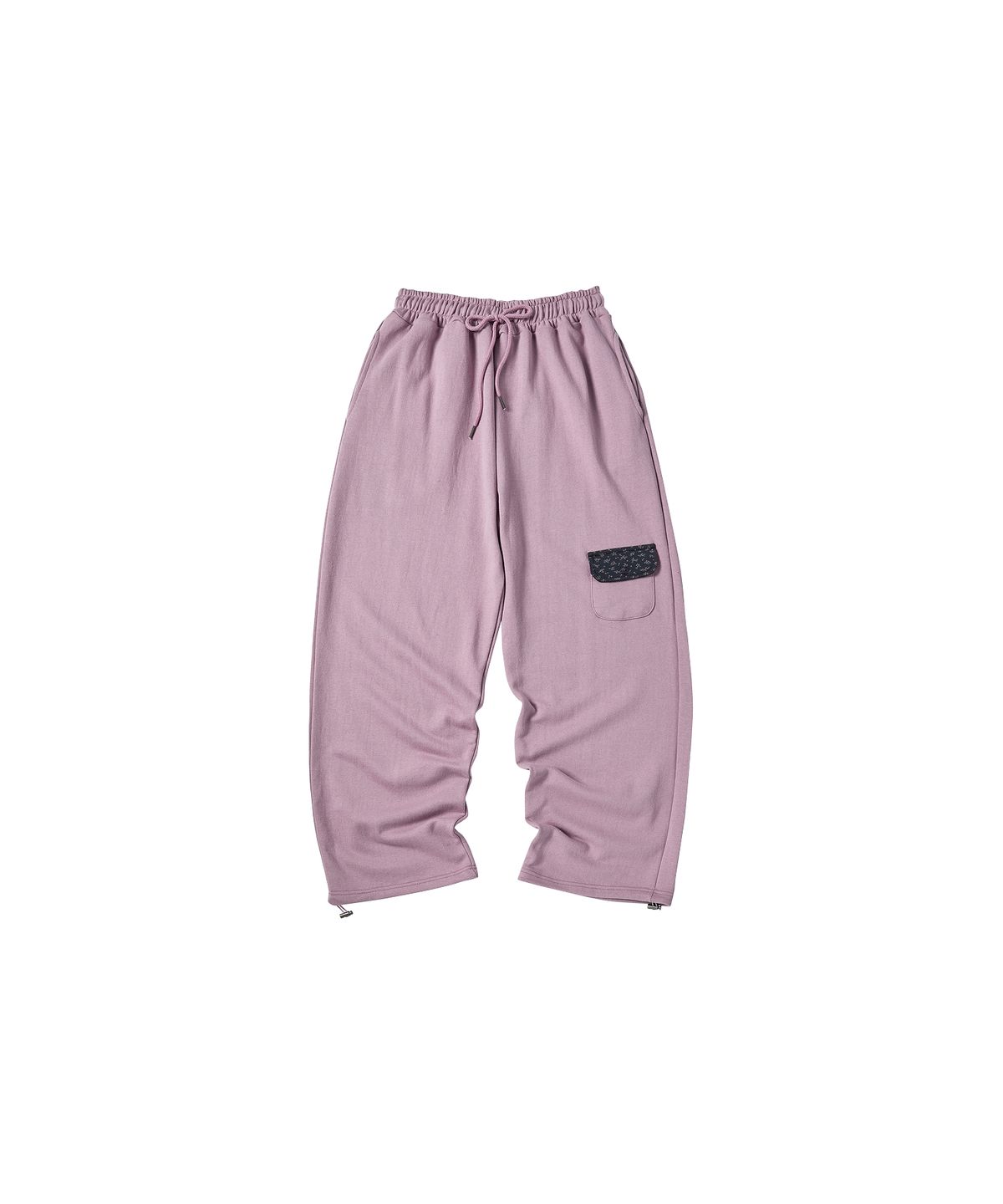 꼬모니노즈(COMONINOZ) W FLORAL COLOR BLOCK PANTS [VIOLET]