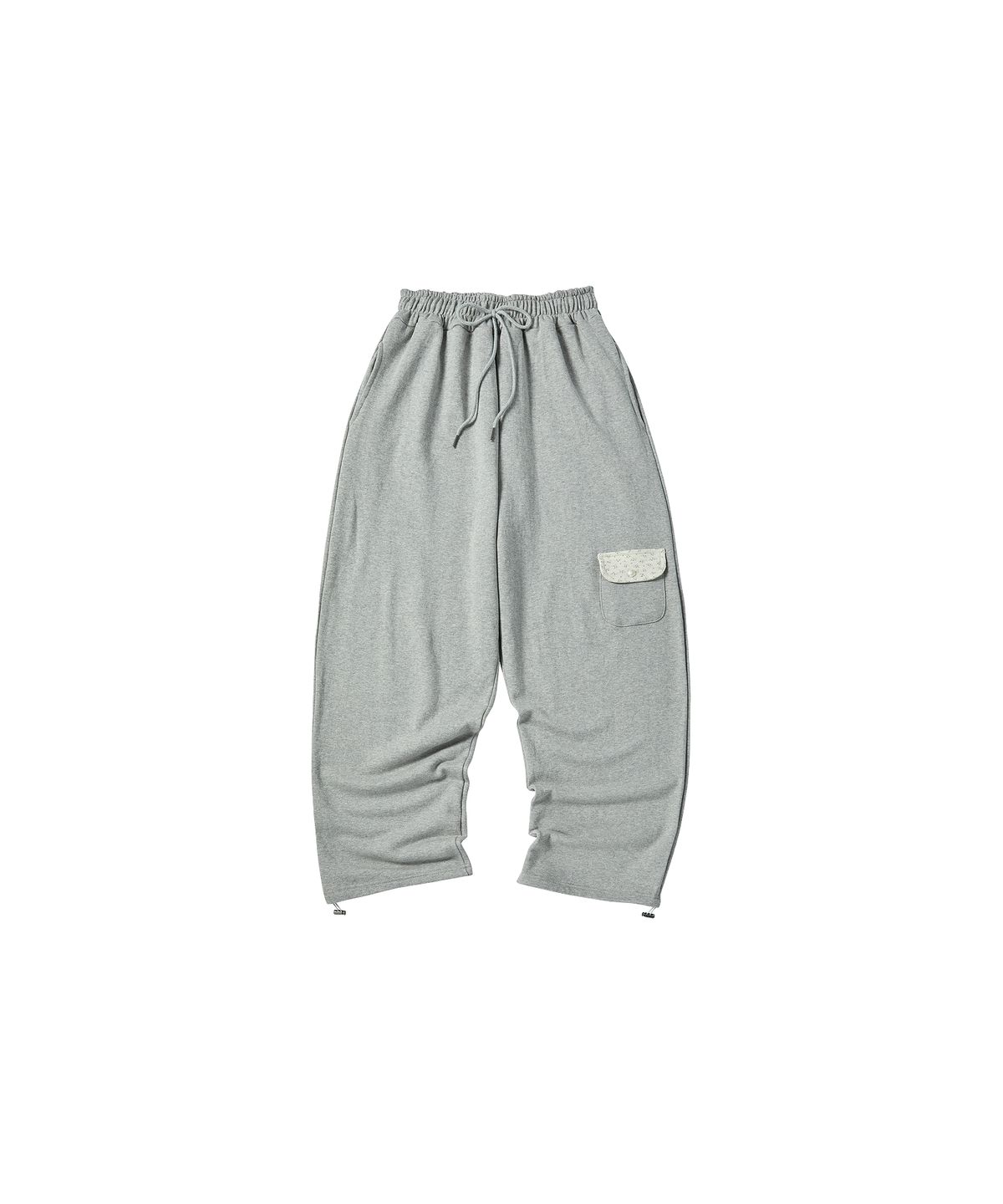 꼬모니노즈(COMONINOZ) W FLORAL COLOR BLOCK PANTS [GRAY]