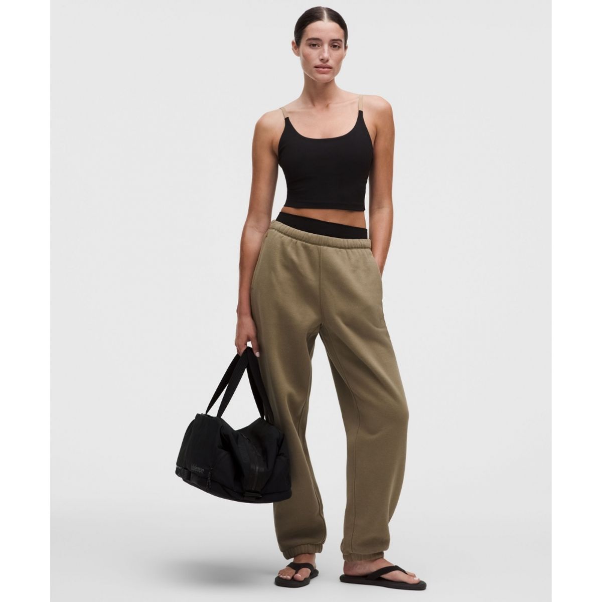 룰루레몬(LULULEMON) Align™ 스쿱넥 크롭 탱크탑 *B C컵  BLK RUCU
