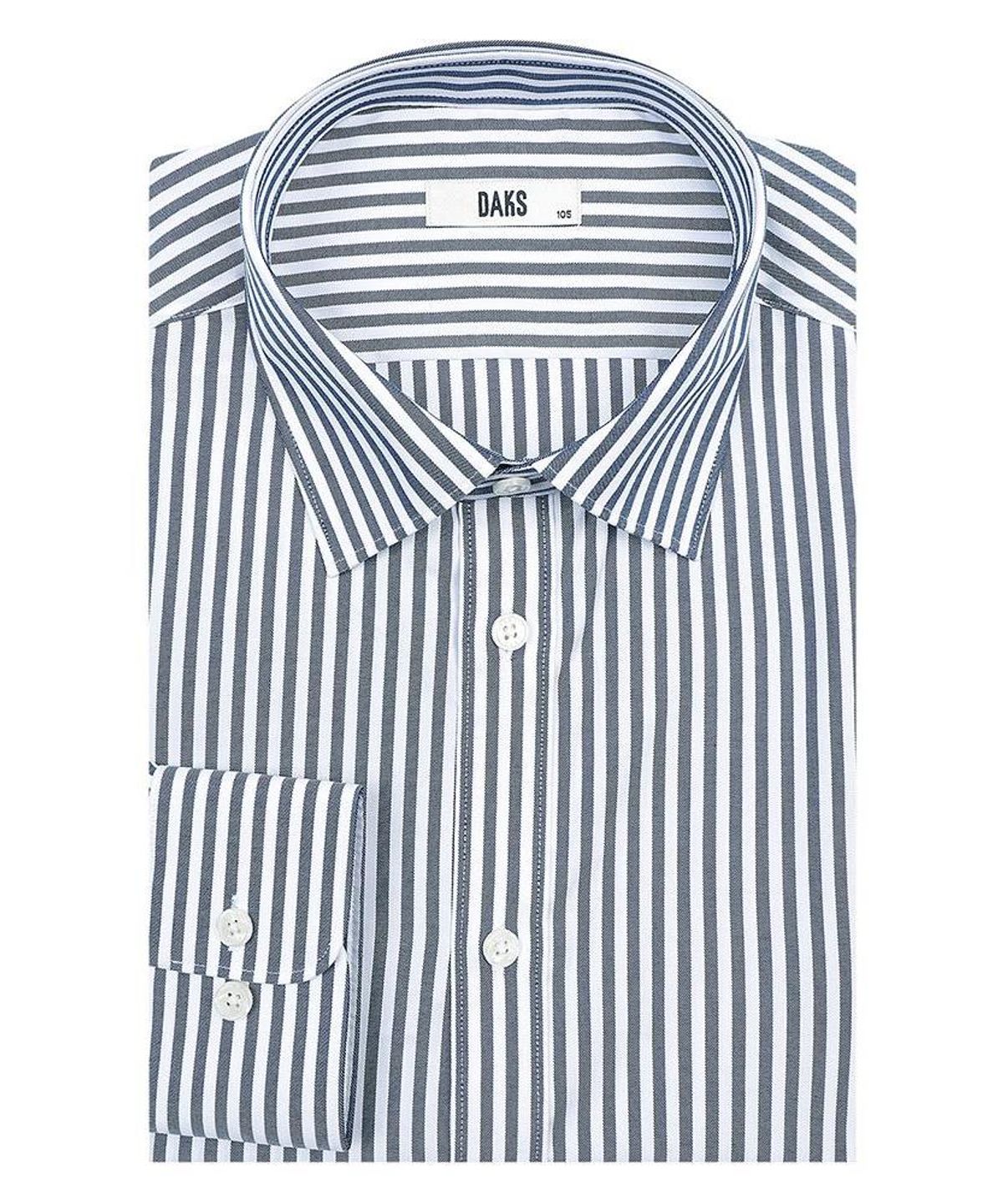 닥스셔츠(DAKS SHIRTS) 이지케어 면혼방 스트라이프셔츠 레귤러핏 네이비_DMA1SHDL123N1