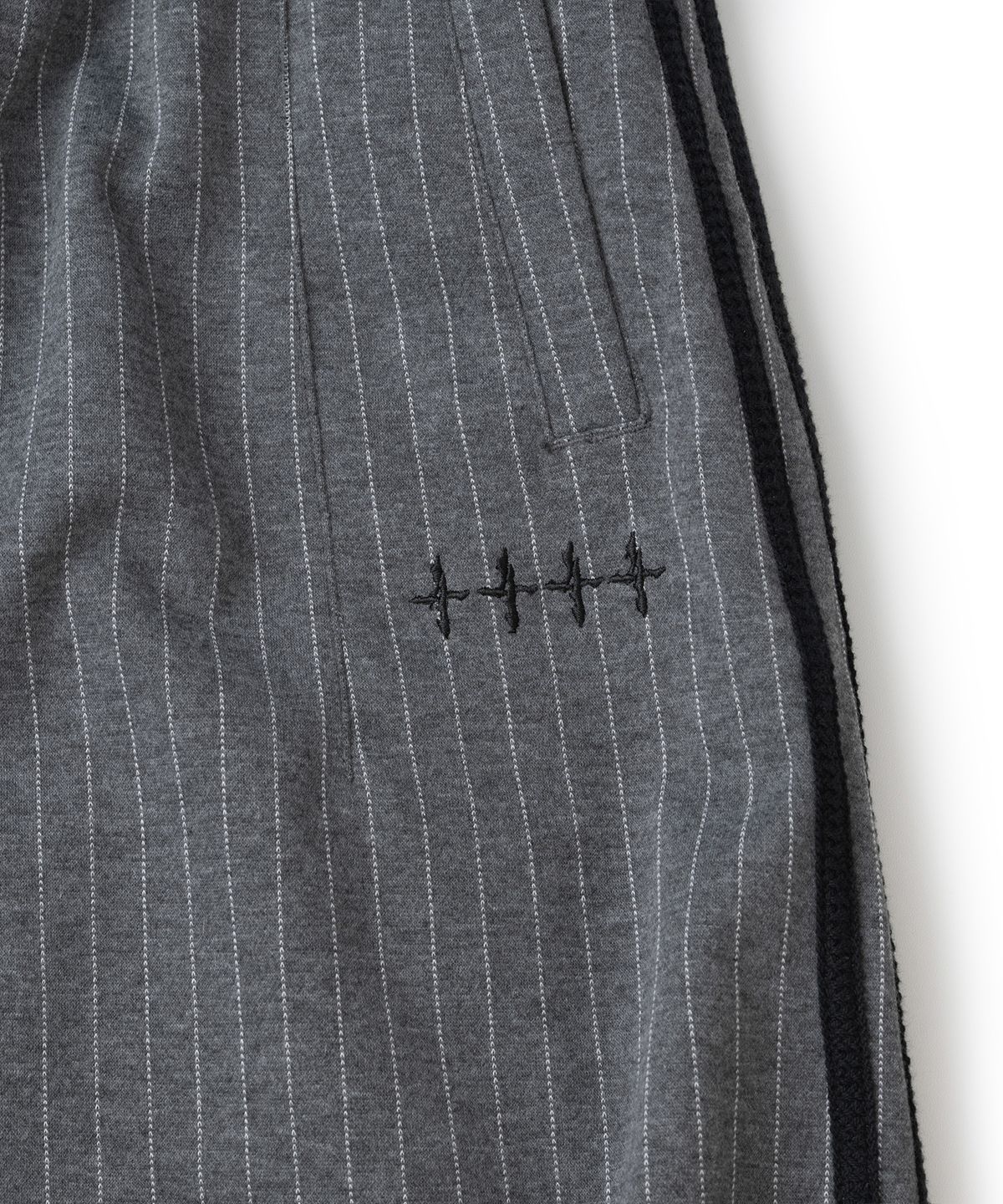낫포너드(NOT4NERD) Stripe Balloon Track Pants - Grey