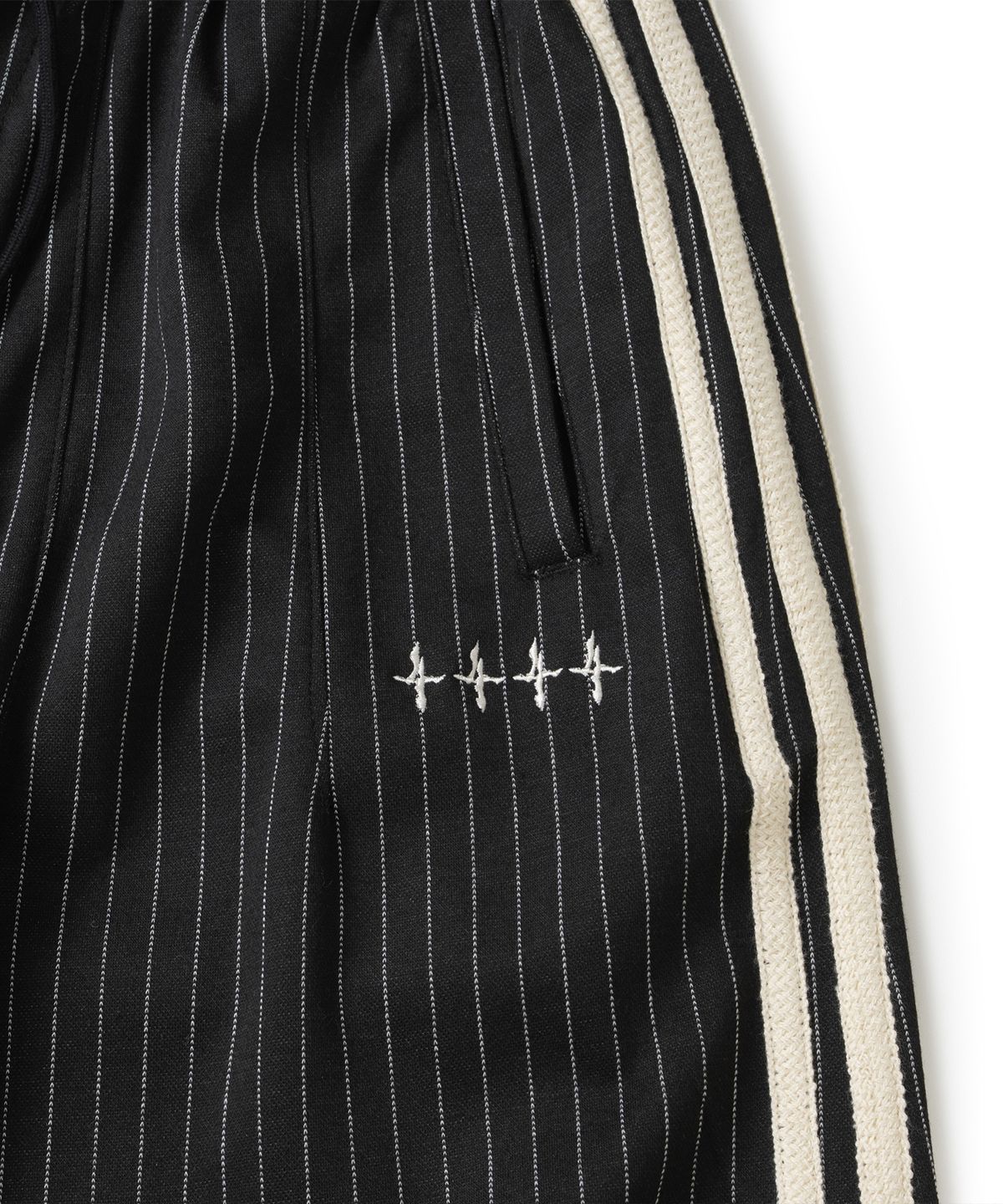 낫포너드(NOT4NERD) Stripe Balloon Track Pants - Black
