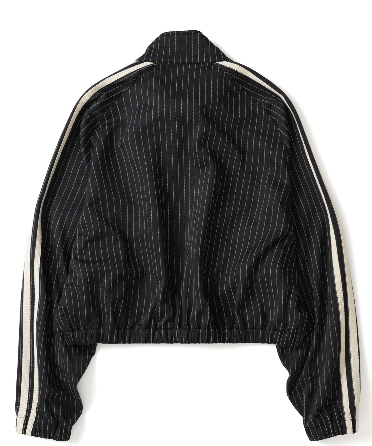 낫포너드(NOT4NERD) Pin Stripe Side Tape Raglan Track Jacket - Black