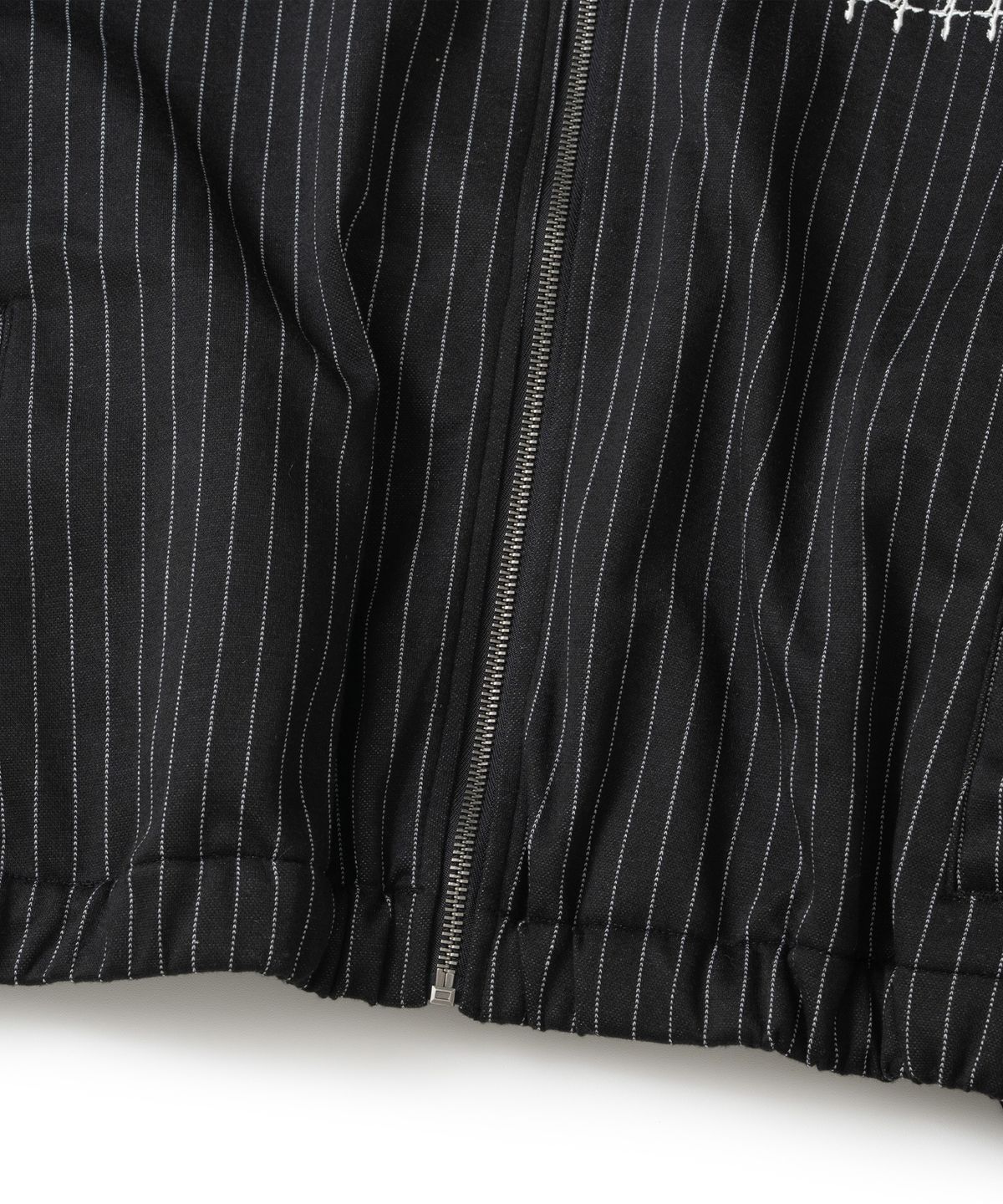 낫포너드(NOT4NERD) Pin Stripe Side Tape Raglan Track Jacket - Black