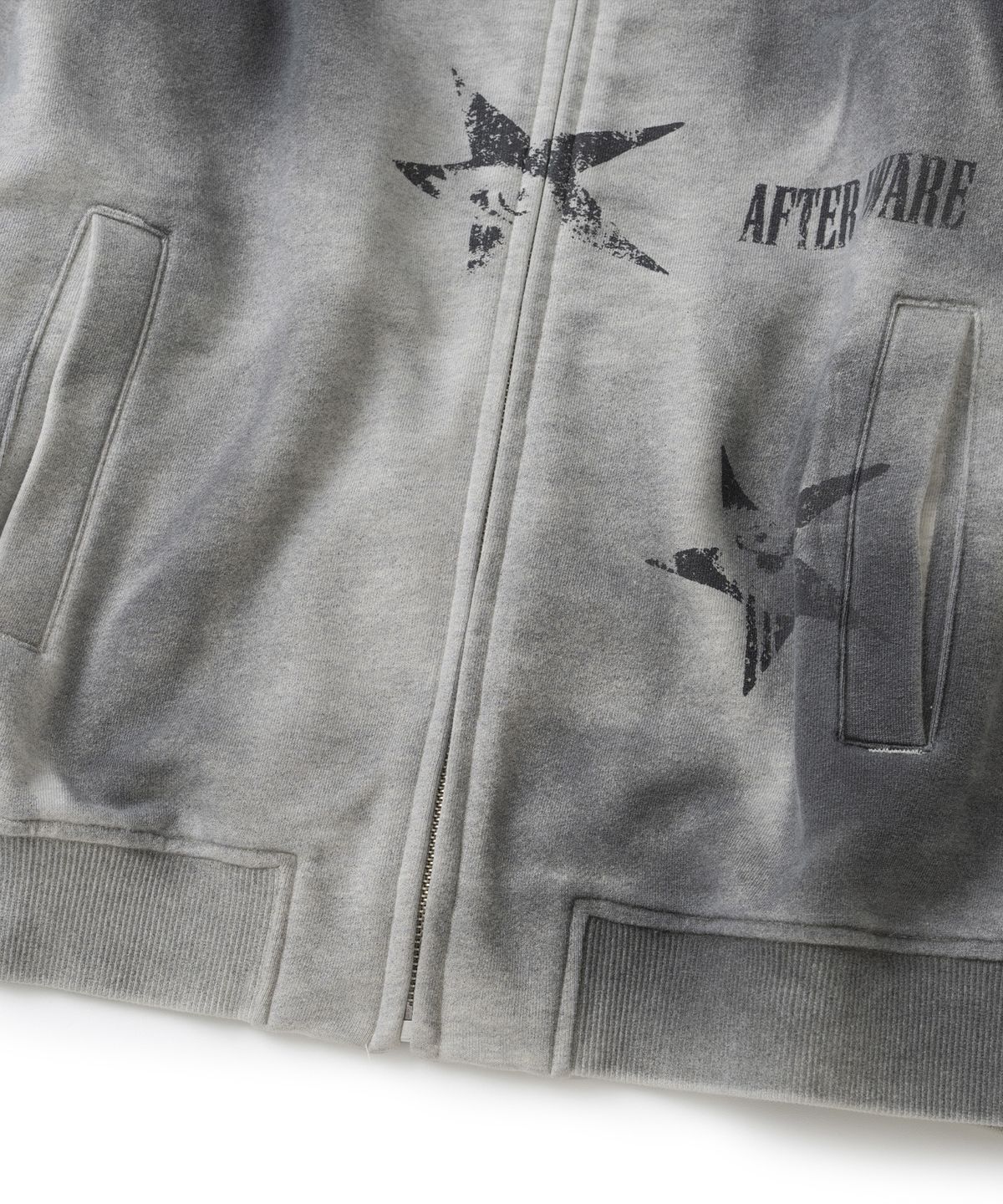 낫포너드(NOT4NERD) Dirty Washed Thorns Line Track Jacket - Light Grey