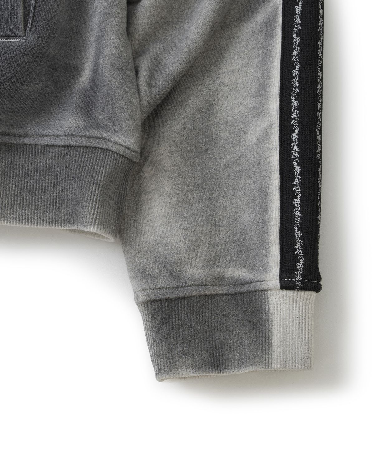 낫포너드(NOT4NERD) Dirty Washed Thorns Line Track Jacket - Light Grey