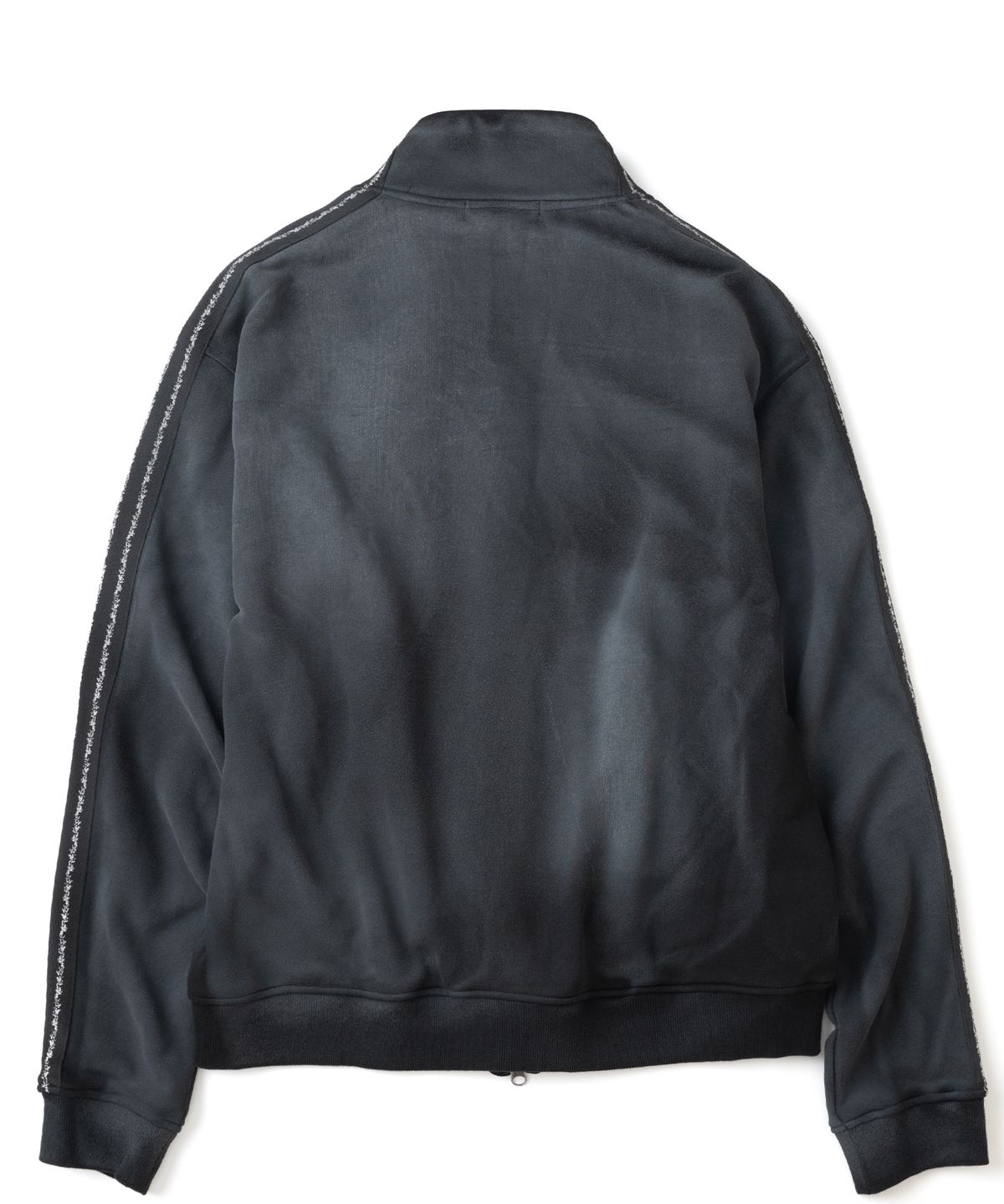 낫포너드(NOT4NERD) Dirty Washed Thorns Line Track Jacket - Black