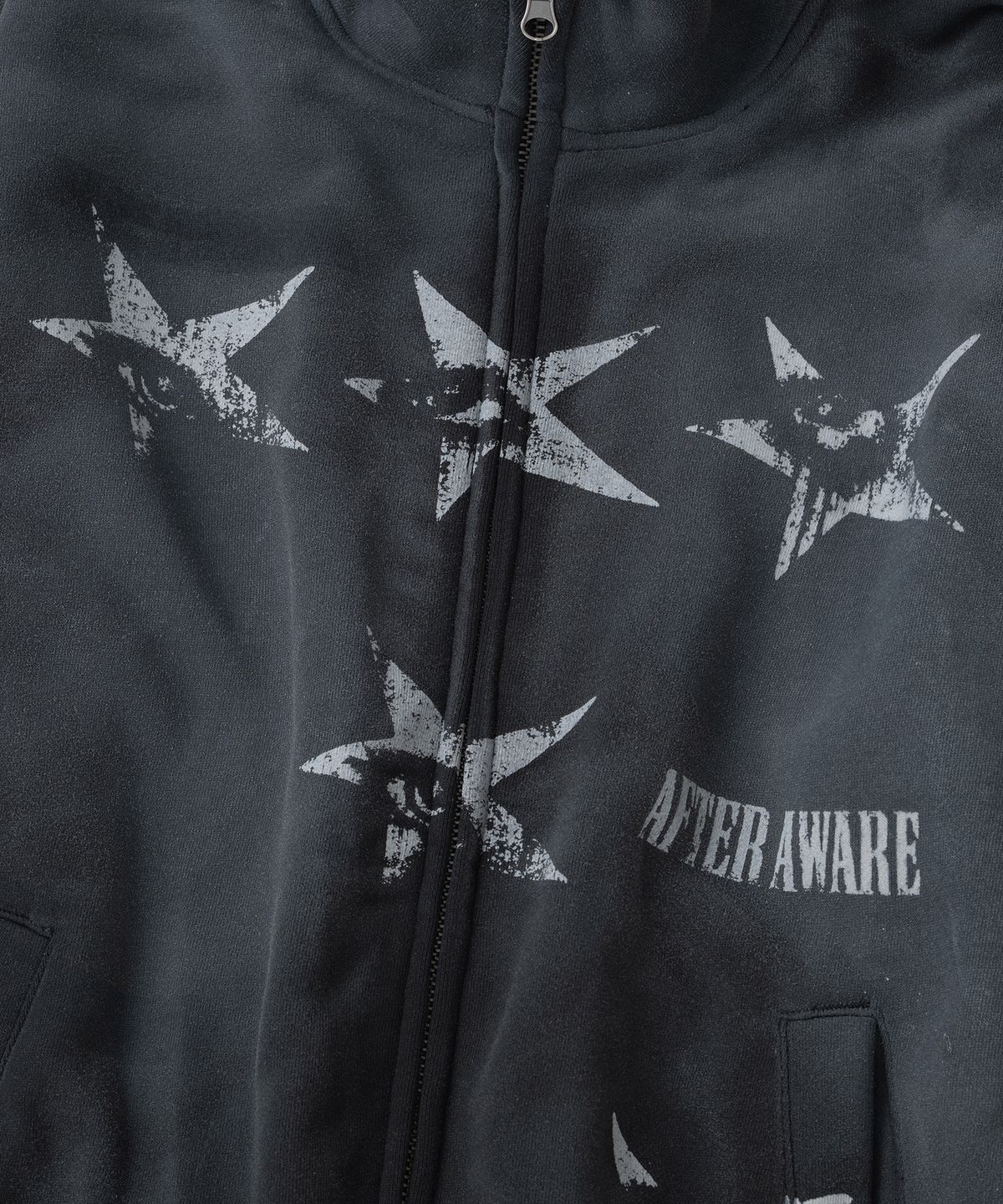 낫포너드(NOT4NERD) Dirty Washed Thorns Line Track Jacket - Black