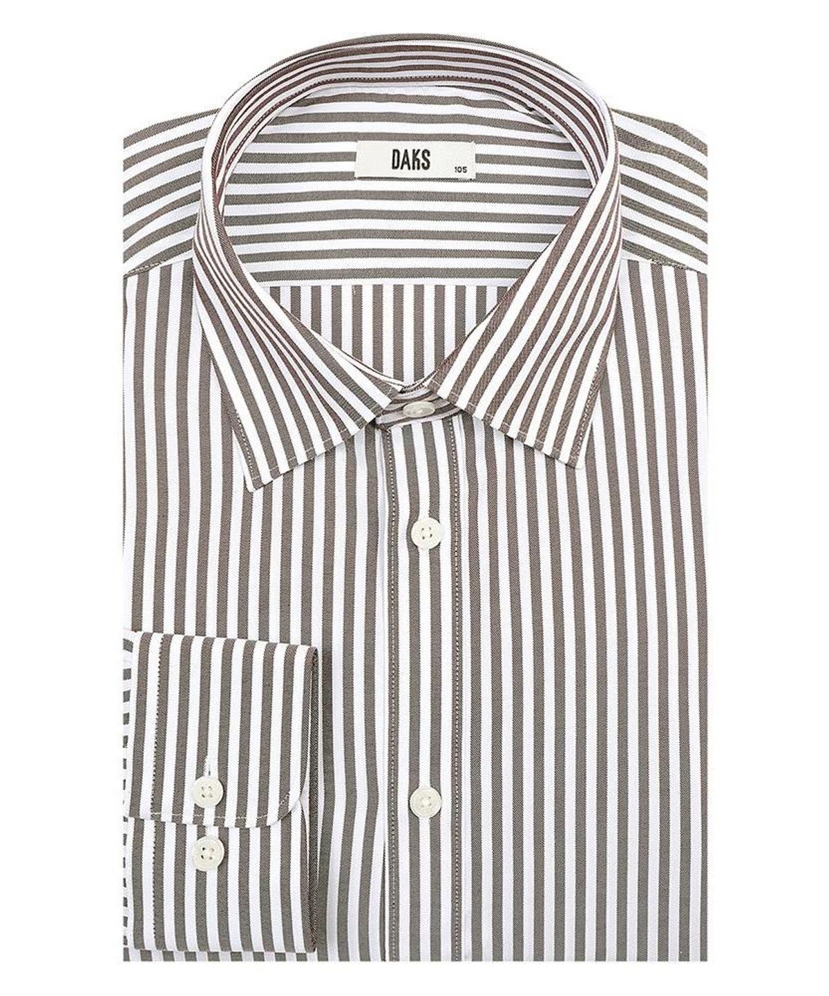 닥스셔츠(DAKS SHIRTS) 이지케어 면혼방 스트라이프셔츠 레귤러핏 레드_DMA1SHDL123R1