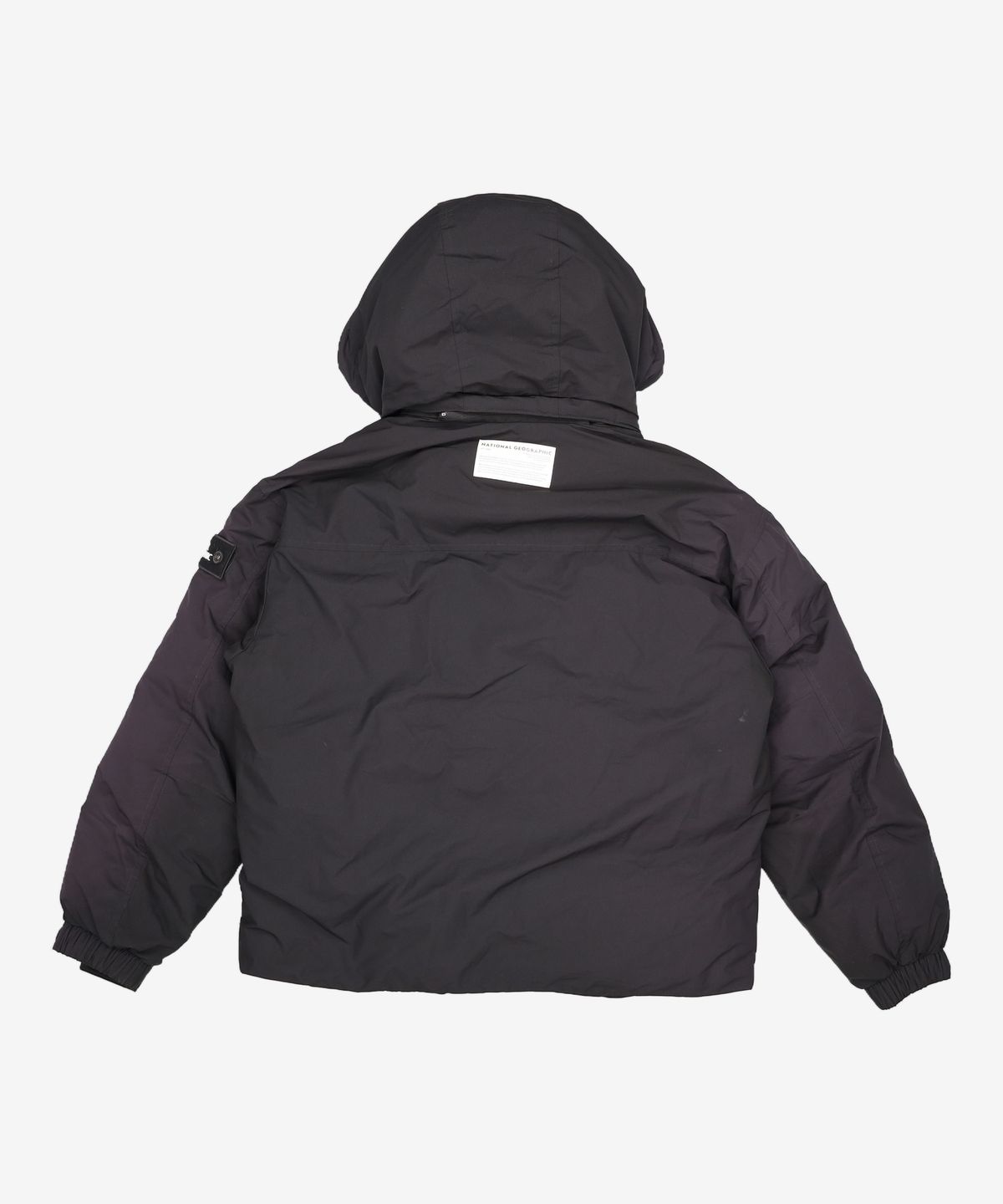 내셔널지오그래픽(NATIONALGEOGRAPHIC) N234UDW901 듀공 후드 숏기장 가슴포켓 덕 다운 점퍼 CARBON BLACK XS