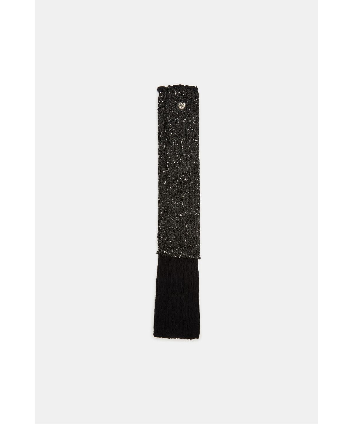 슈콤마보니(SUECOMMA BONNIE) Heart glitter legwarmers(black)_DSLAA26504BLK