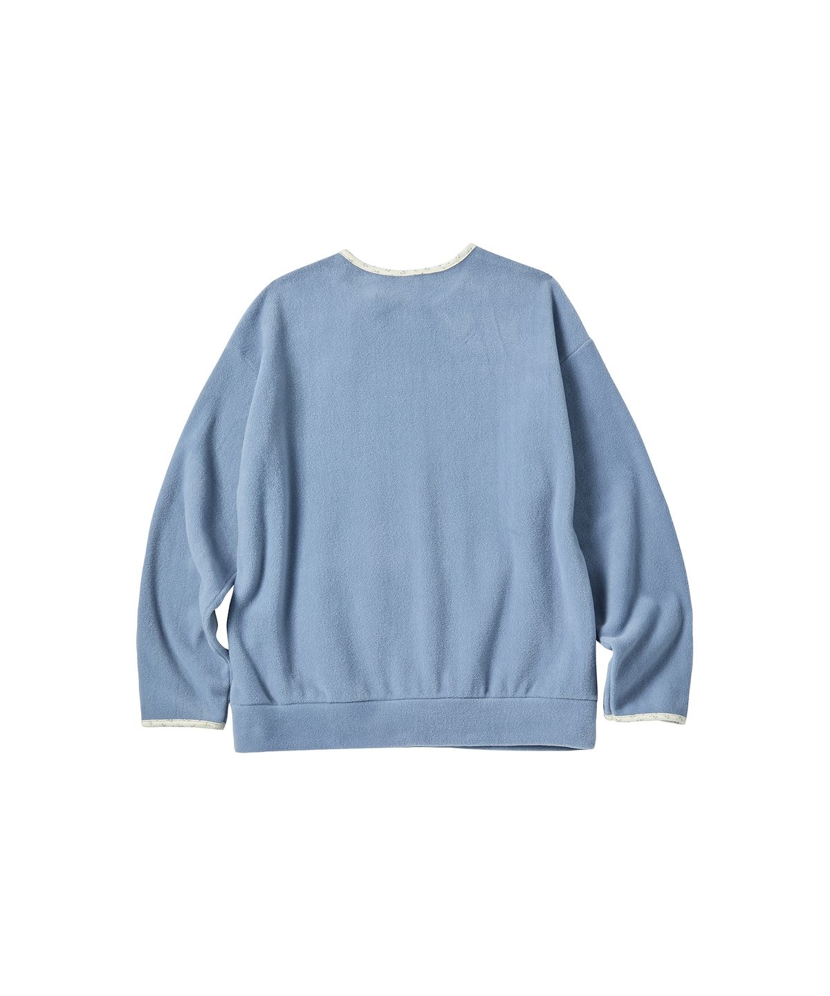 꼬모니노즈(COMONINOZ) W FLEECE FLOWER SWEATSHIRT [SKY BLUE]