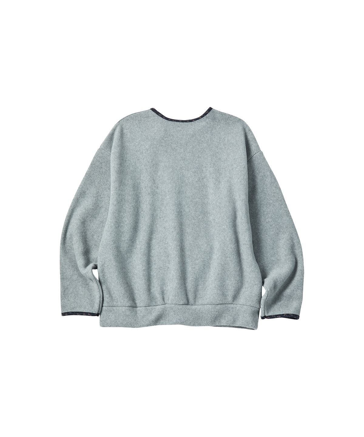 꼬모니노즈(COMONINOZ) W FLEECE FLOWER SWEATSHIRT [GRAY]