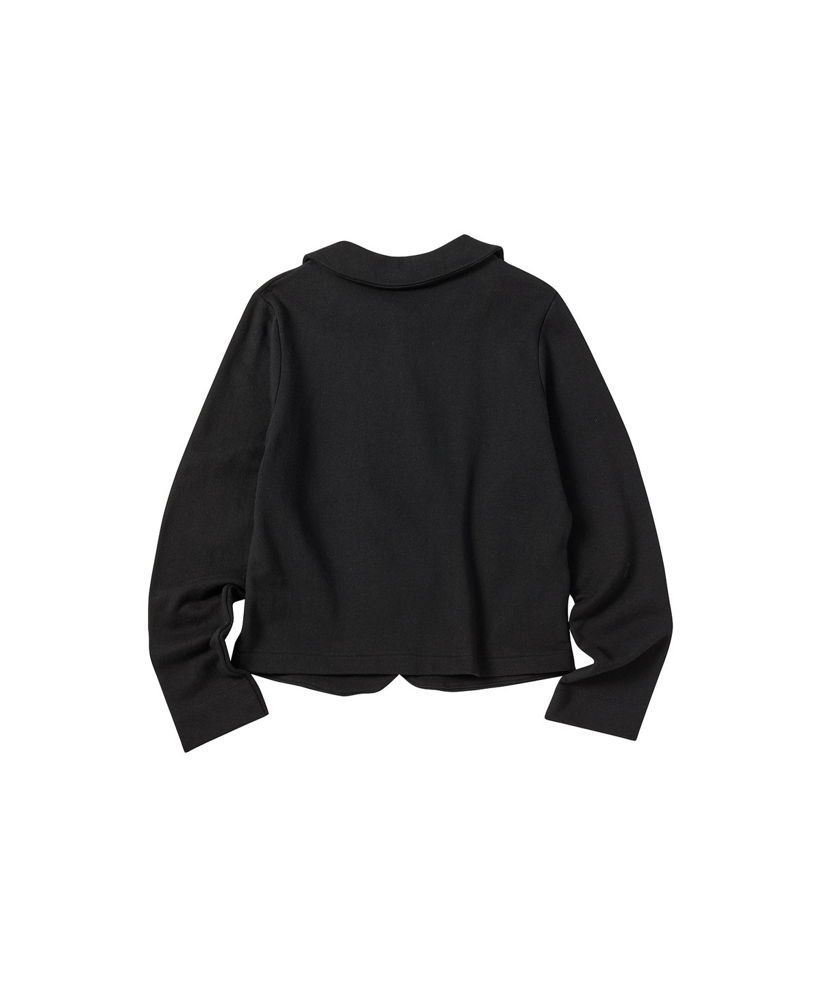 꼬모니노즈(COMONINOZ) W ROUND COLLAR TERRY JACKET [BLACK]