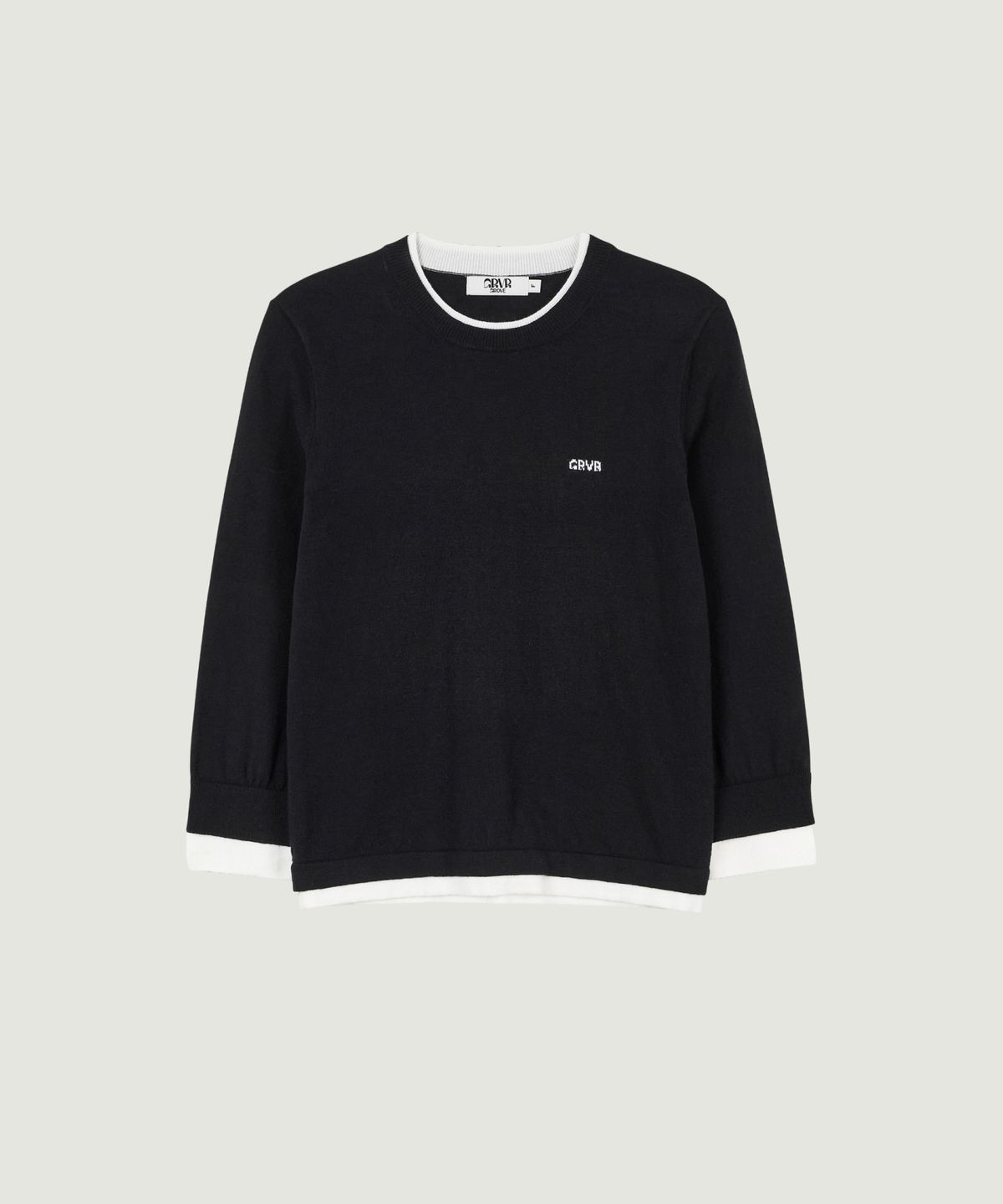 그로브(GROVE) WILSEY LAYERED KNIT (BLACK)