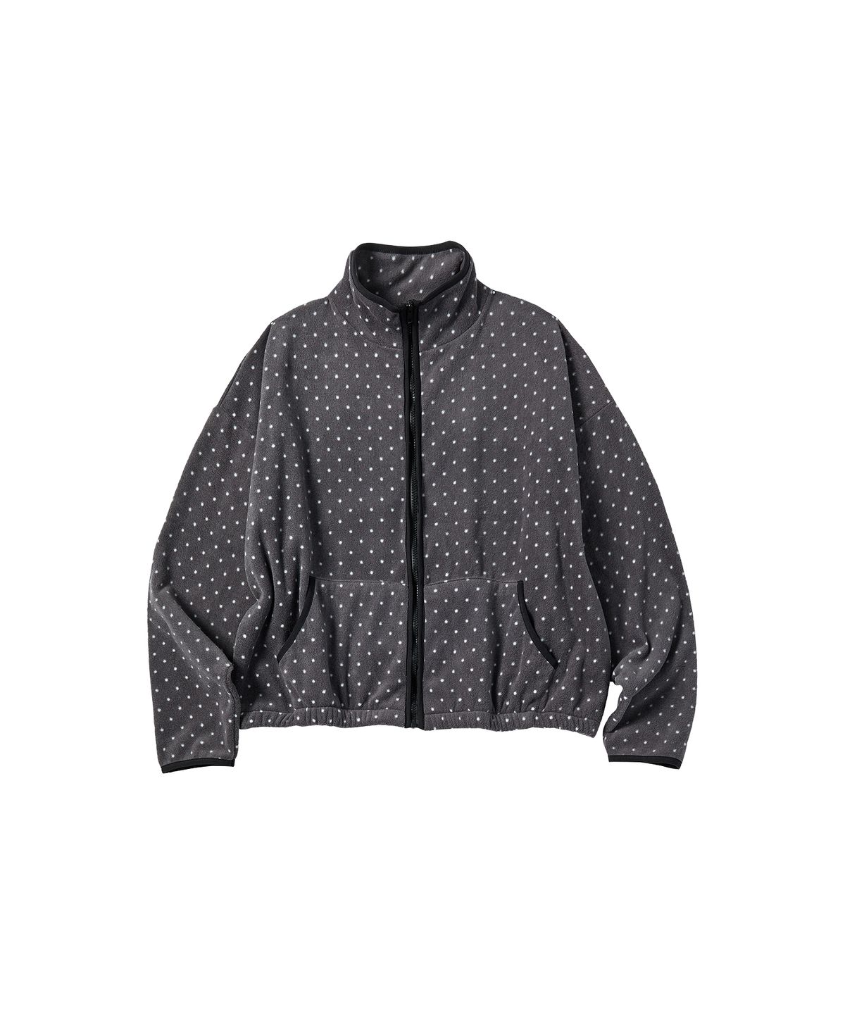 꼬모니노즈(COMONINOZ) CMNZ DOT FLEECE ZIP-UP [DEEP GRAY]